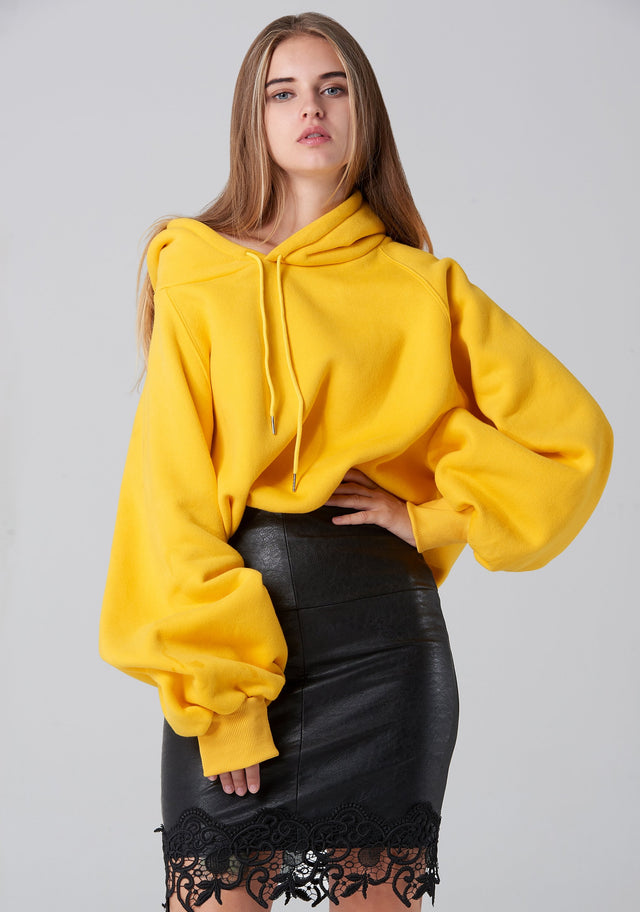 Black Faux Leather Lace Detail Trim Midi Skirt - ownthelooks-Development