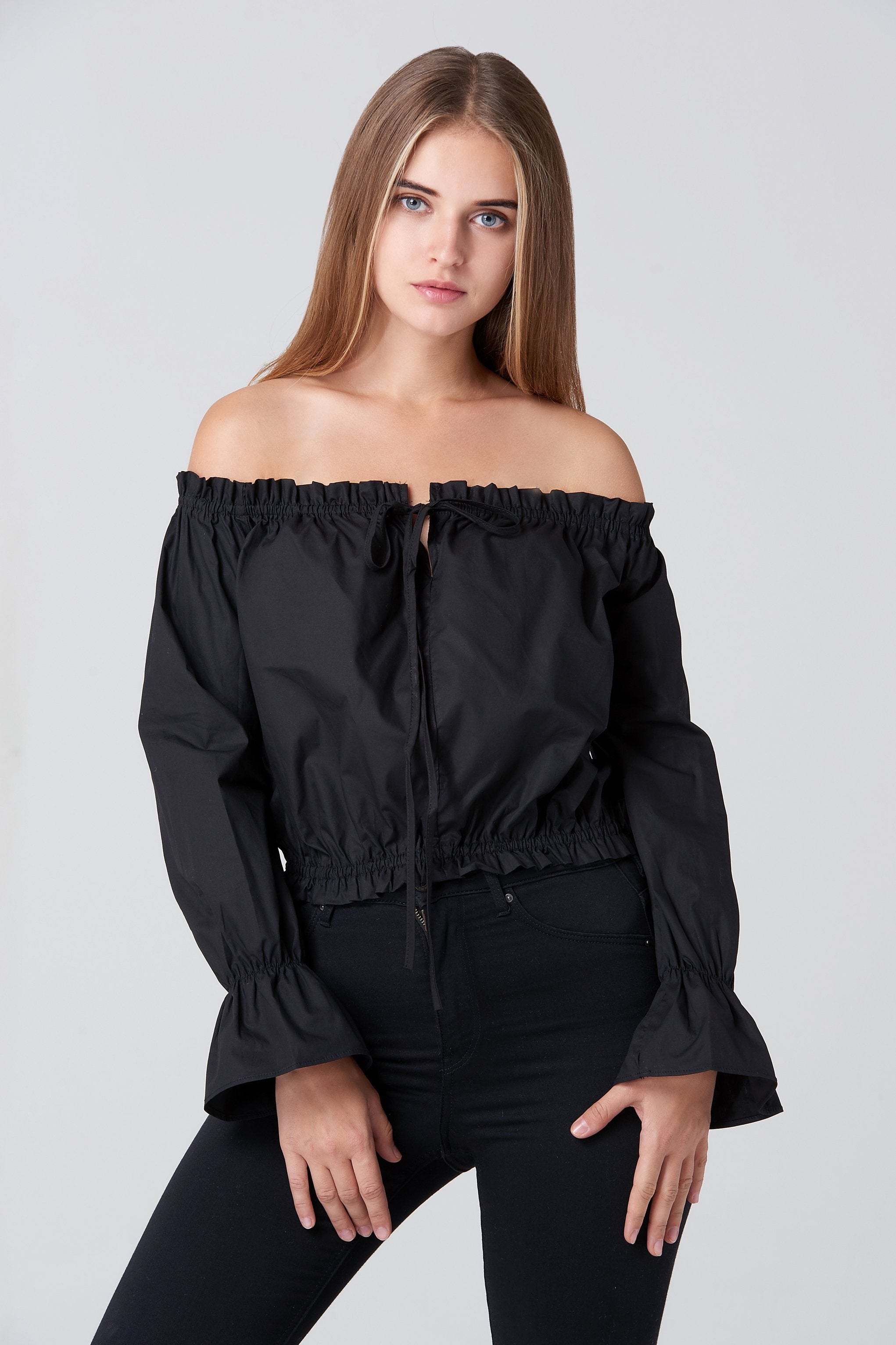 Black Sabrina Top - ownthelooks-Development