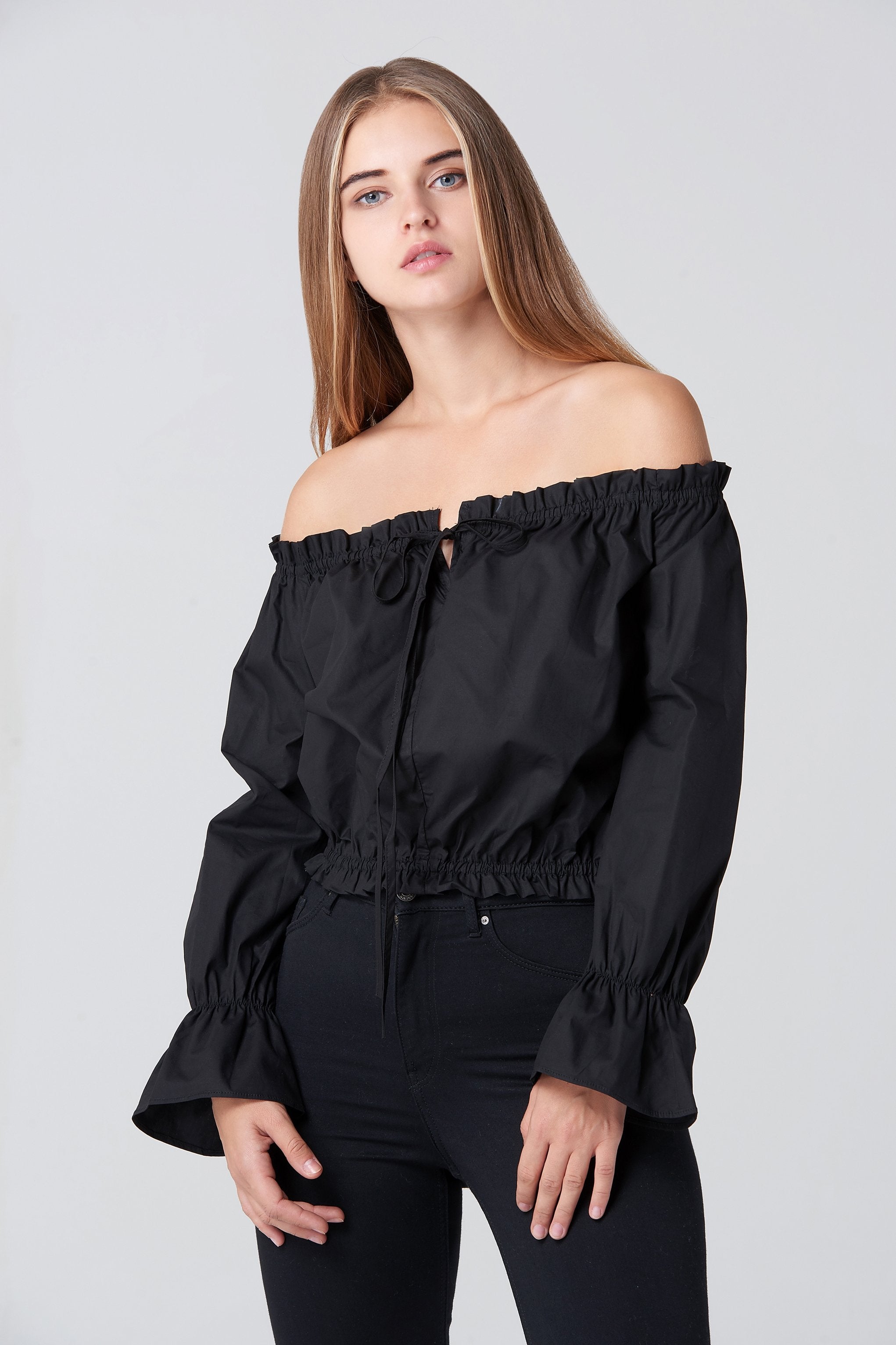 Black Sabrina Top - ownthelooks-Development
