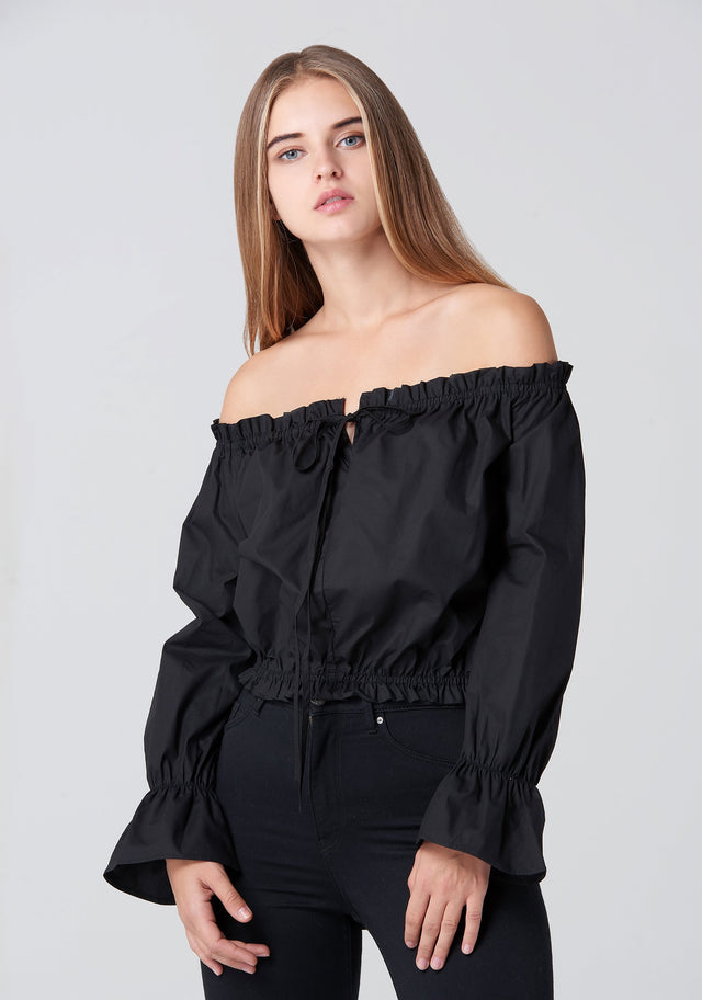 Black Sabrina Top - ownthelooks-Development