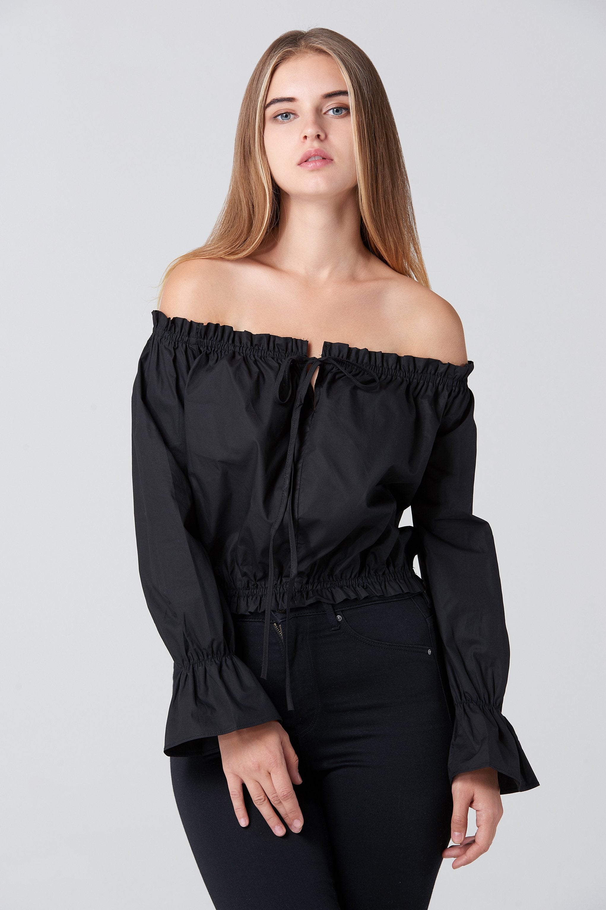 Black Sabrina Top - ownthelooks-Development