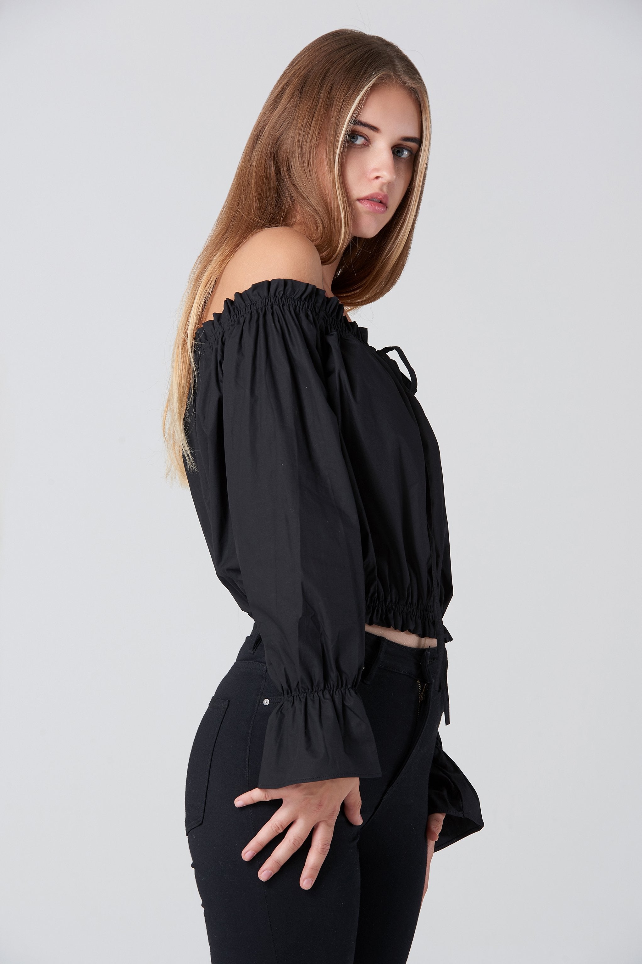 Black Sabrina Top - ownthelooks-Development