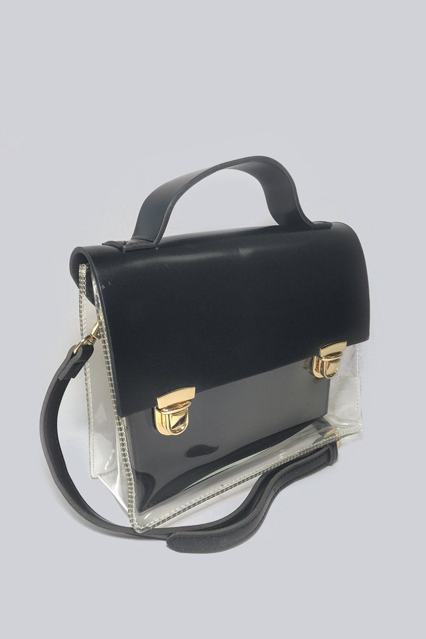 Black Transparent Mini Satchel - ownthelooks-Development