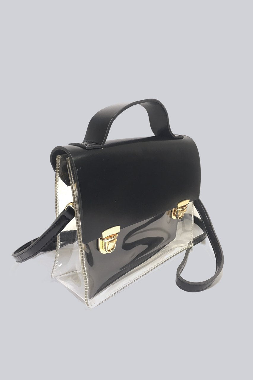 Black Transparent Mini Satchel - ownthelooks-Development