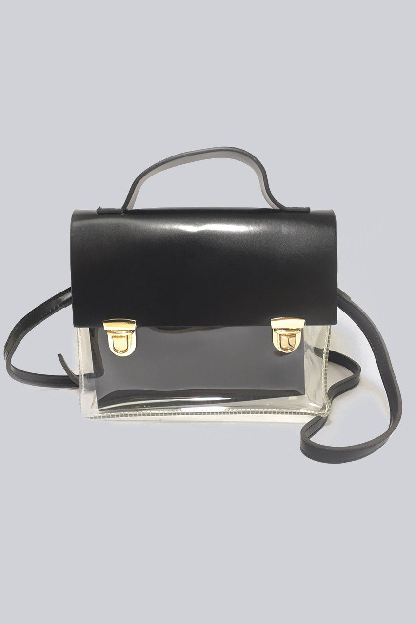 Black Transparent Mini Satchel - ownthelooks-Development