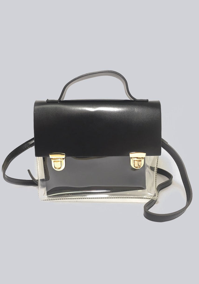 Black Transparent Mini Satchel - ownthelooks-Development