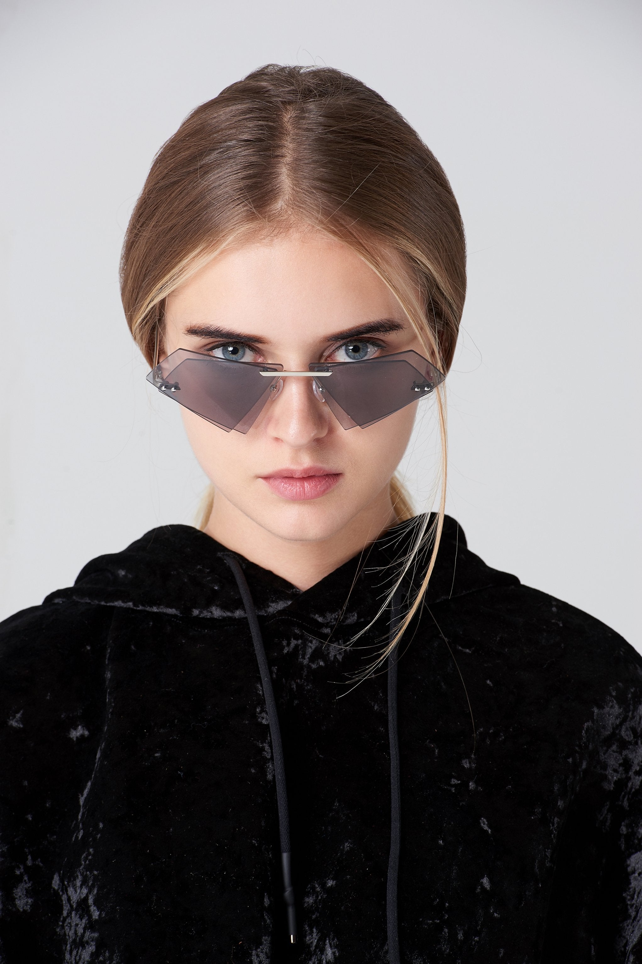 Black Trapezoid Sunglasses - ownthelooks-Development