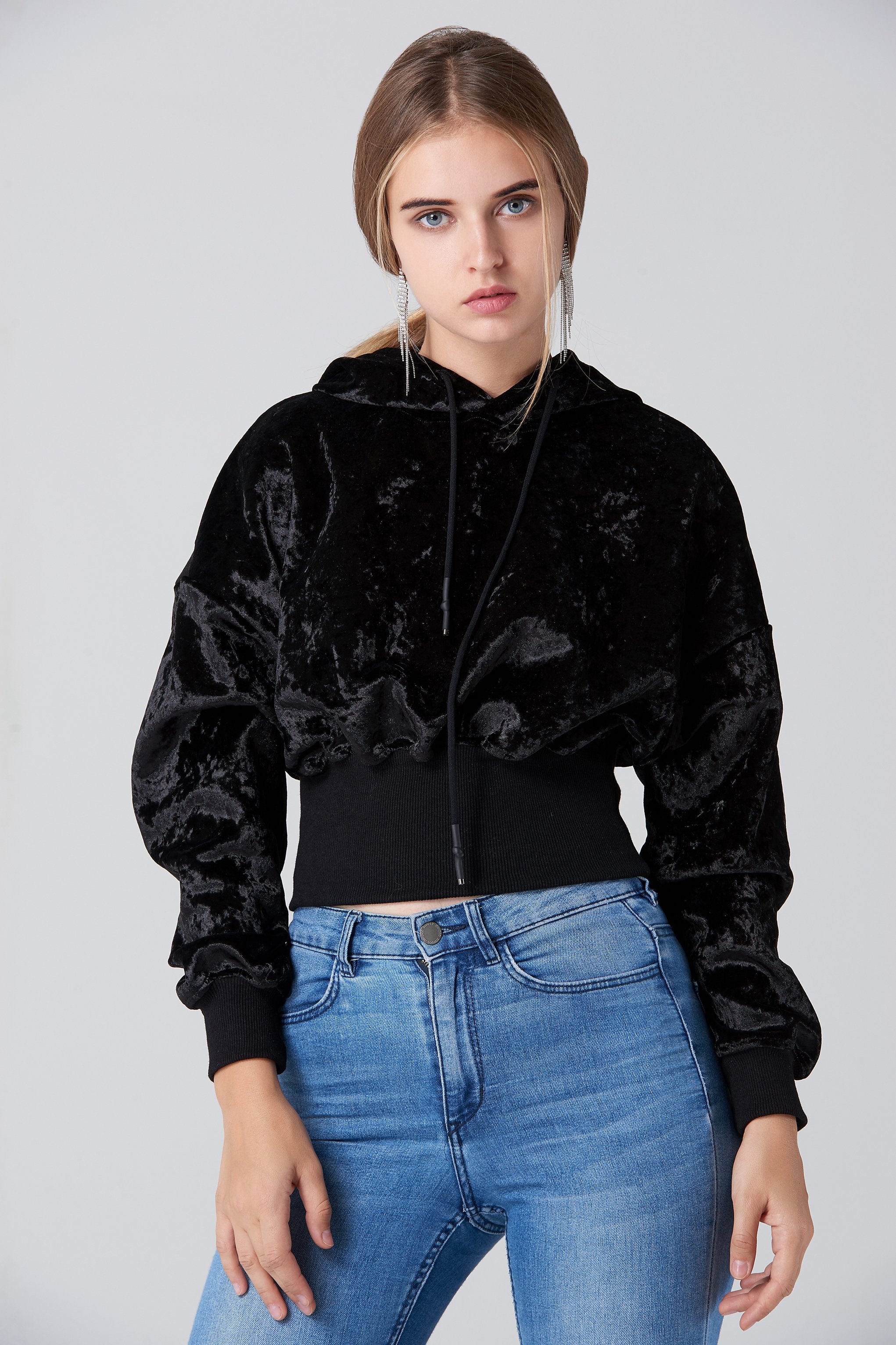 Black Velvet Hoodie - ownthelooks-Development