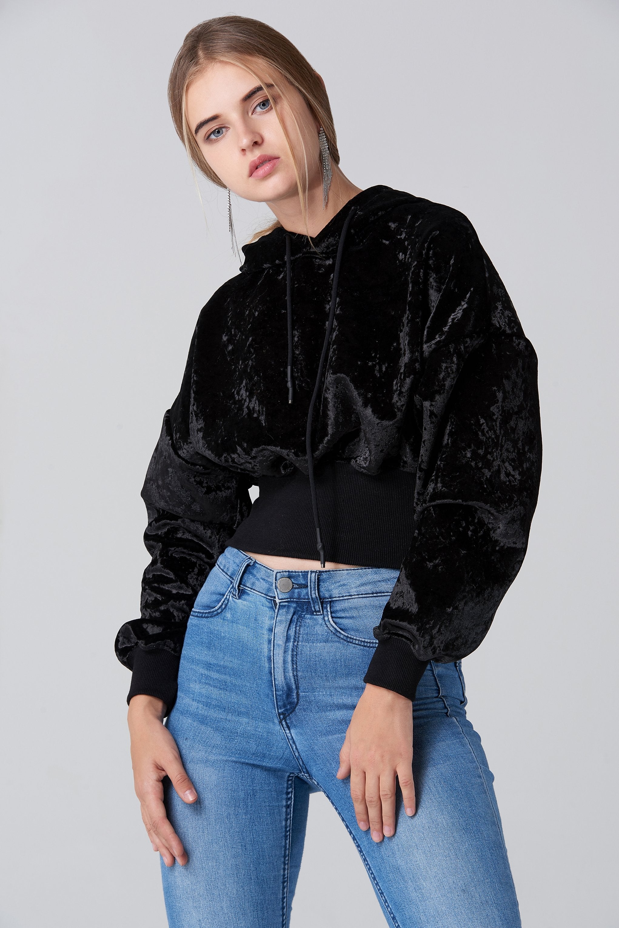 Black Velvet Hoodie - ownthelooks-Development