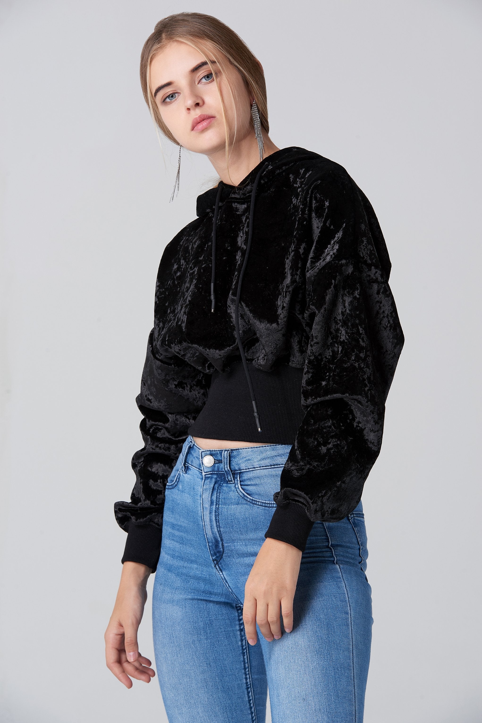 Black Velvet Hoodie - ownthelooks-Development