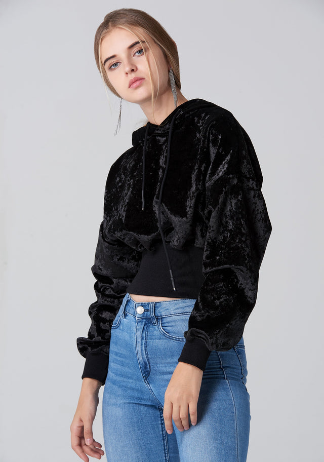 Black Velvet Hoodie - ownthelooks-Development