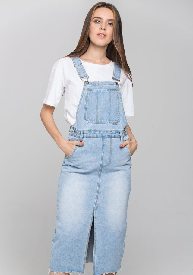 Blue Denim Jumper Skirt - ownthelooks-Development