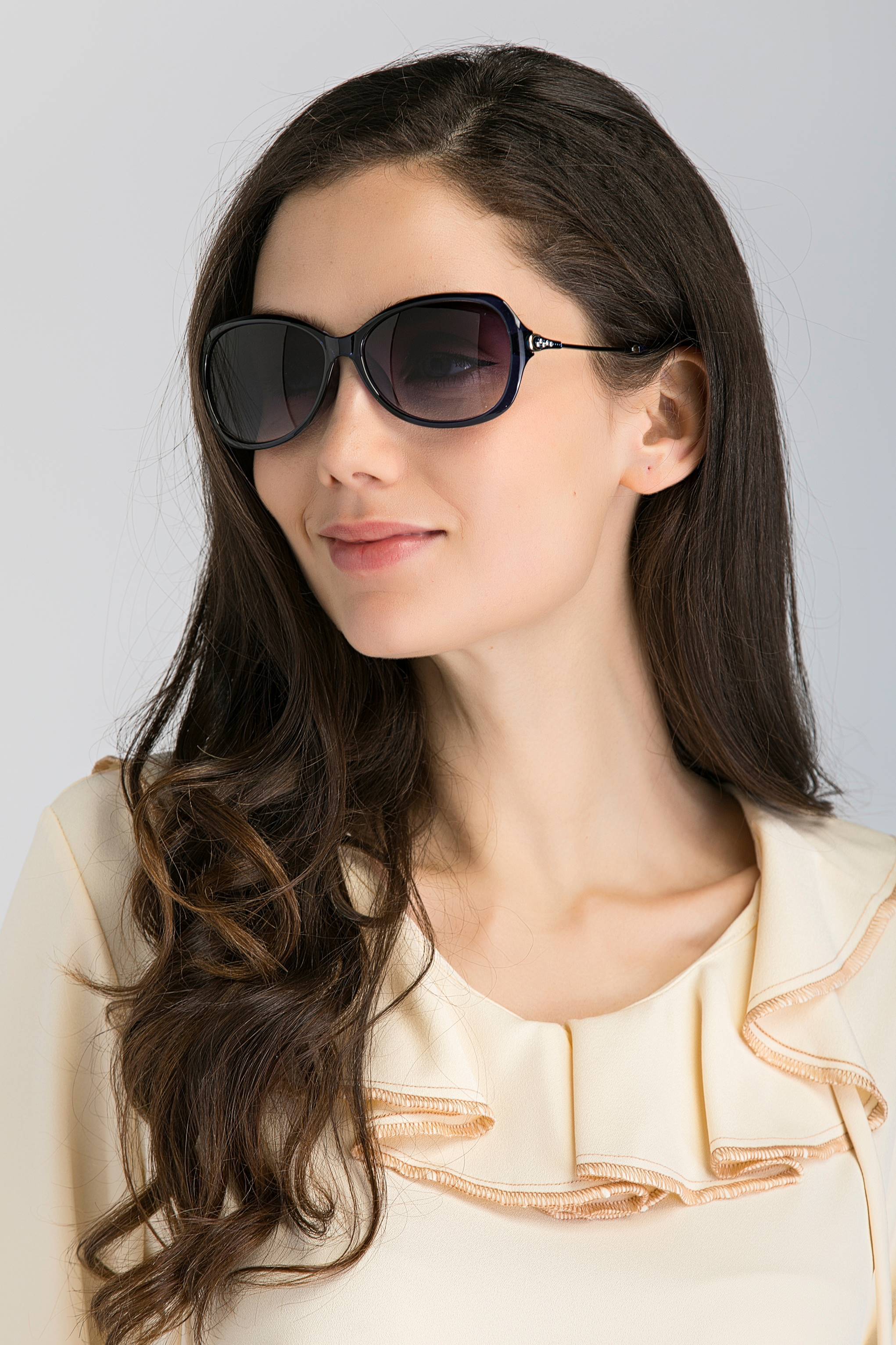 Blue Gradient Lenses Slim Arm Oval Sunglasses - ownthelooks-Development