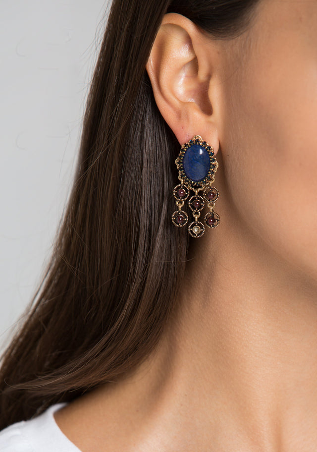 Blue Jasper Vintage Earrings - ownthelooks-Development