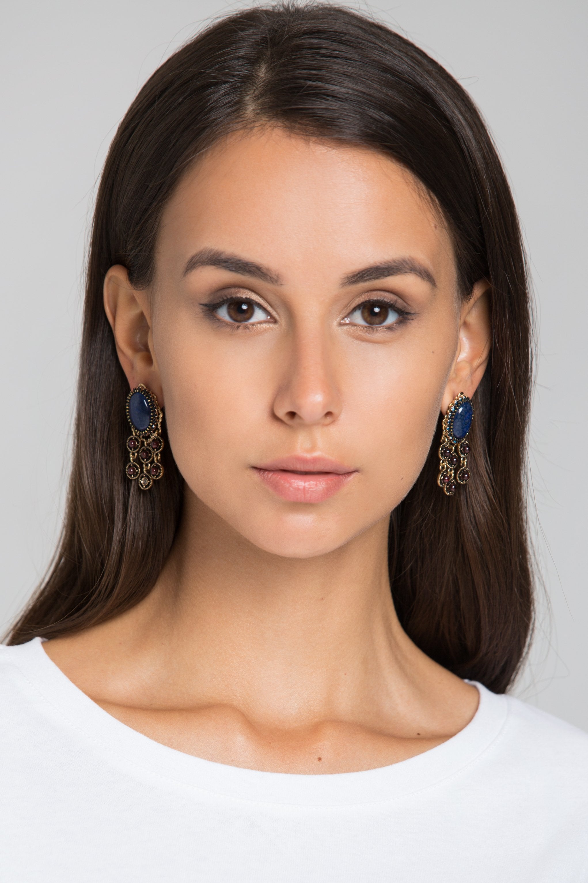 Blue Jasper Vintage Earrings - ownthelooks-Development