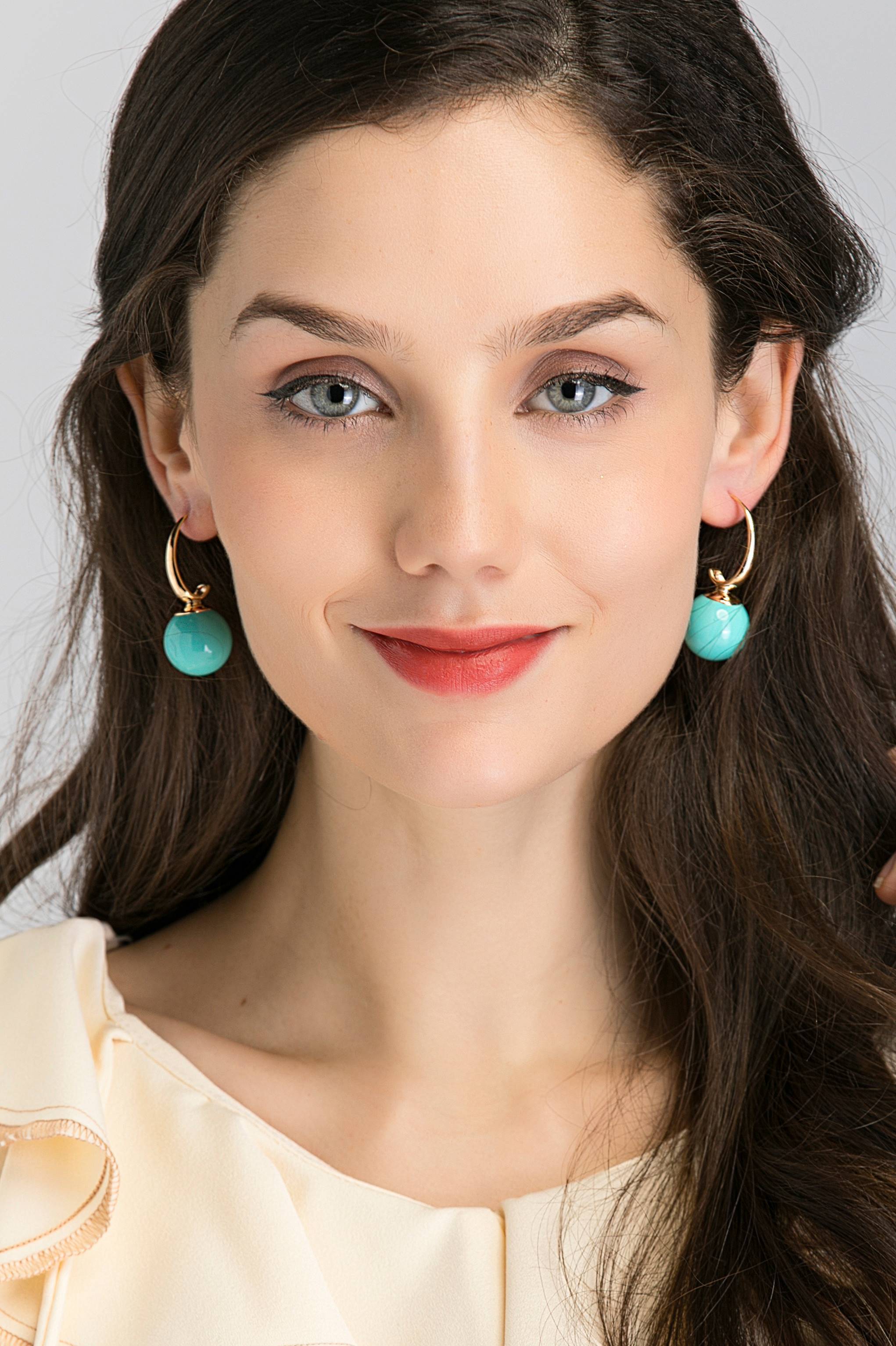 Blue Sphere Drop Earrings - ownthelooks-Development
