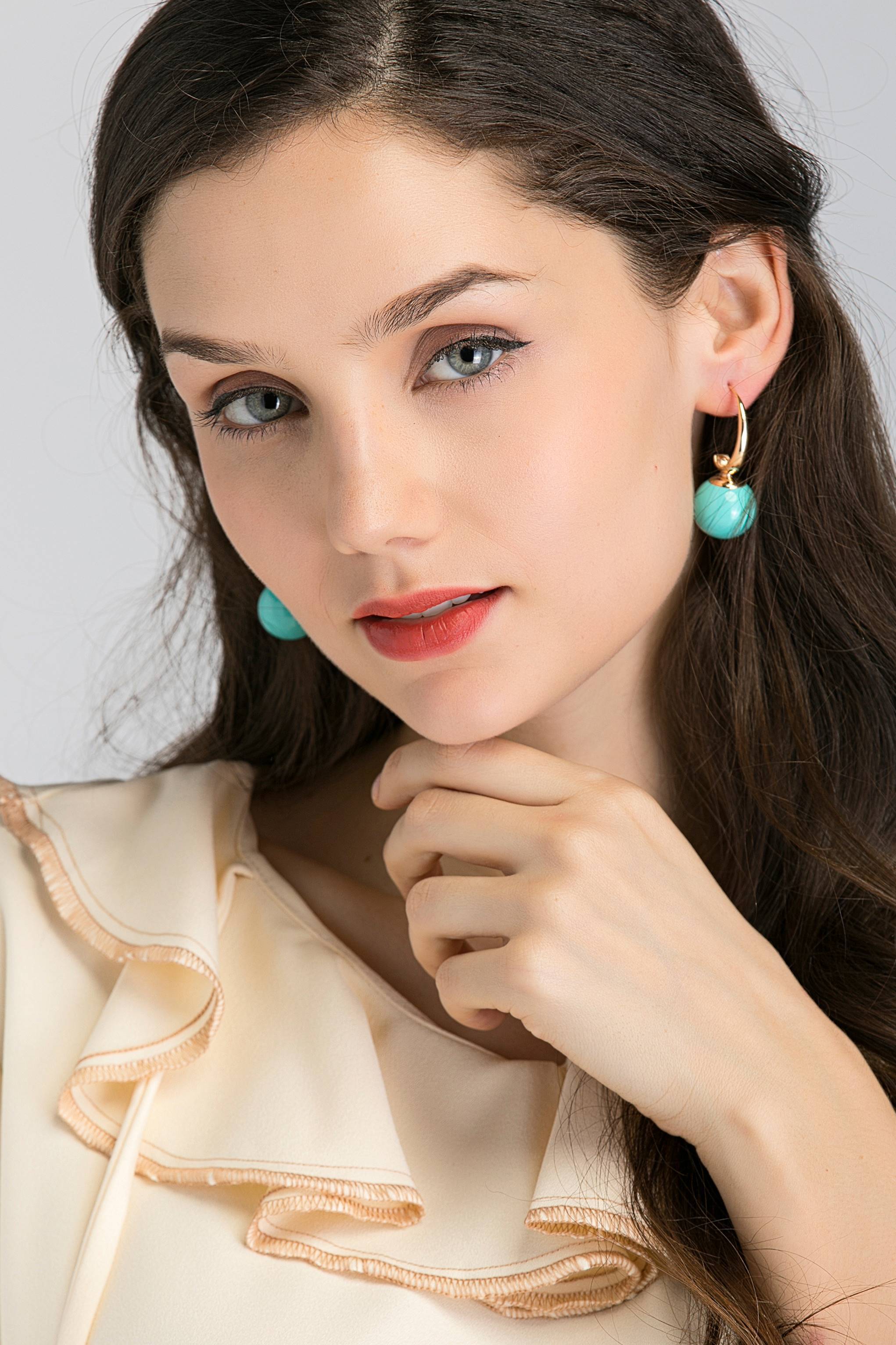 Blue Sphere Drop Earrings - ownthelooks-Development