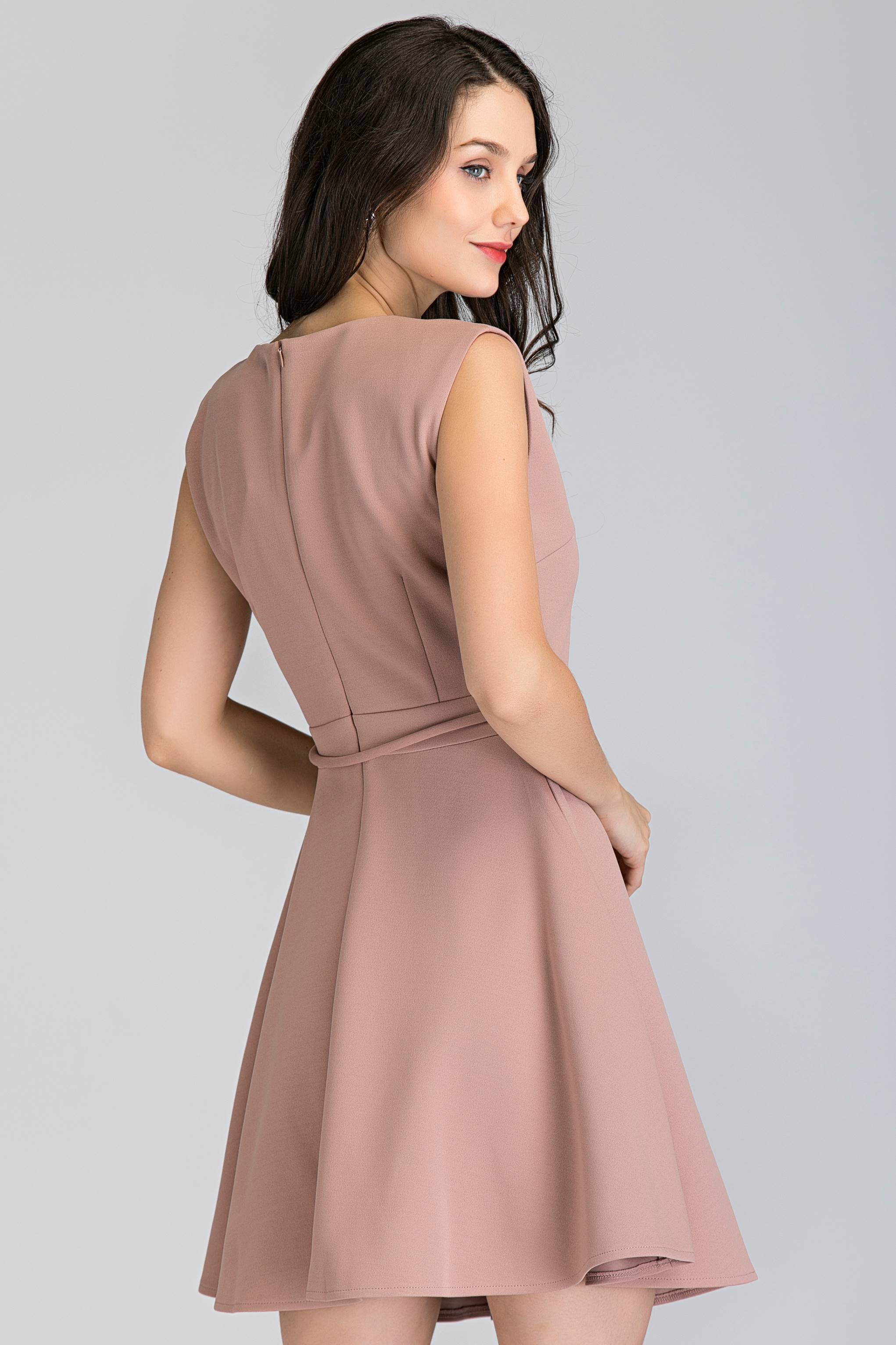 Blush Fur Collar Mini Dress - ownthelooks-Development