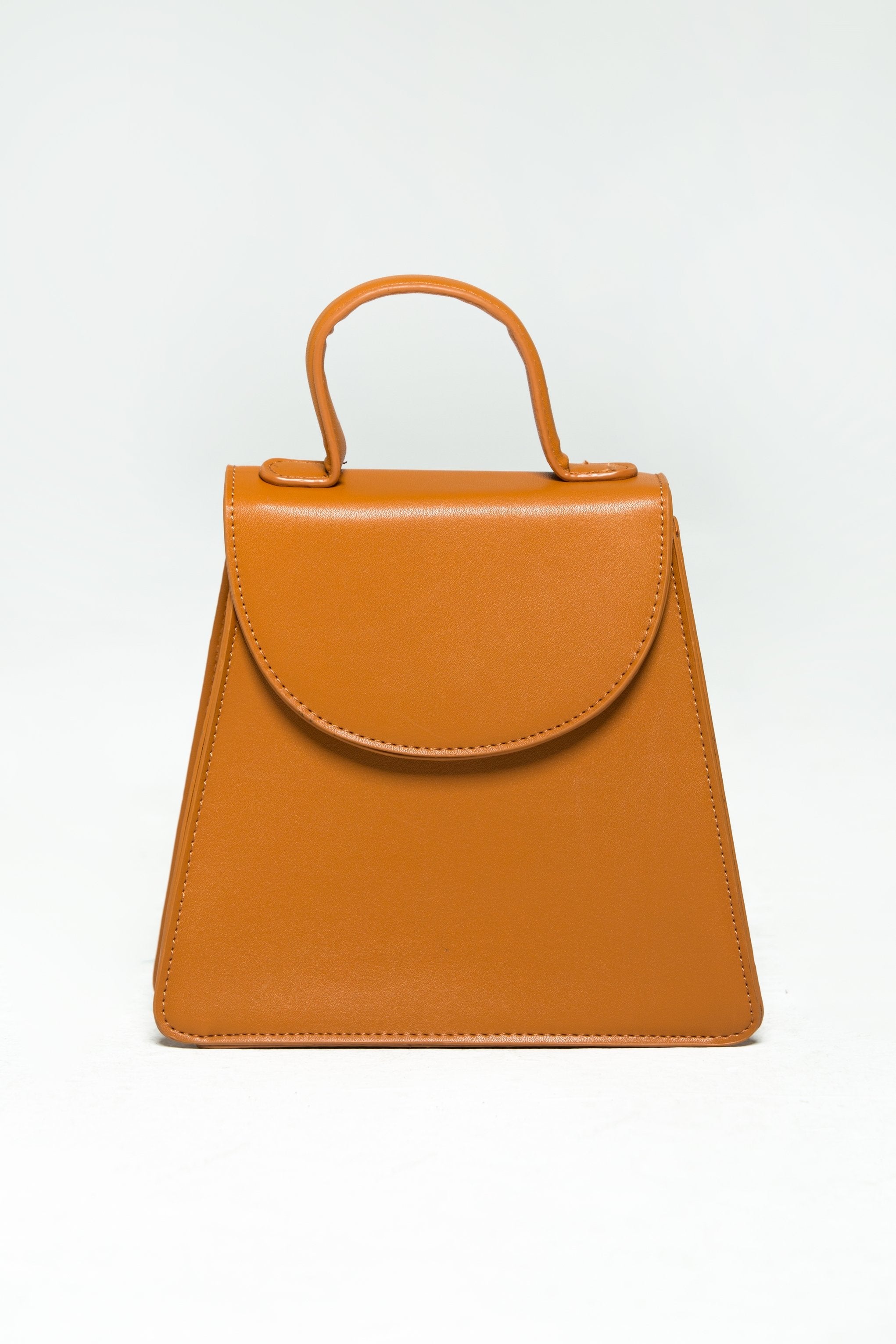 Brown Front Flap Saddle Handbag - ownthelooks-Development