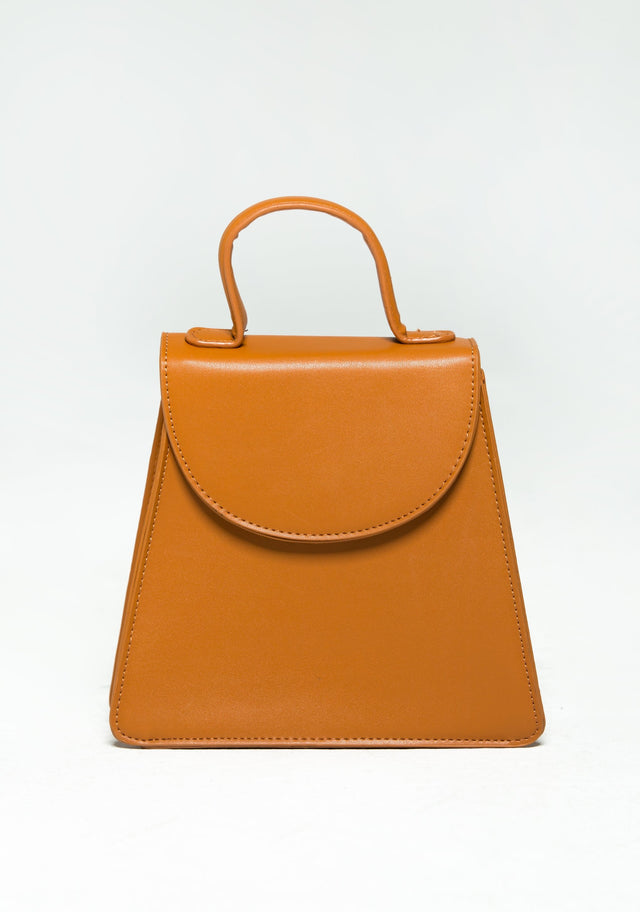 Brown Front Flap Saddle Handbag - ownthelooks-Development