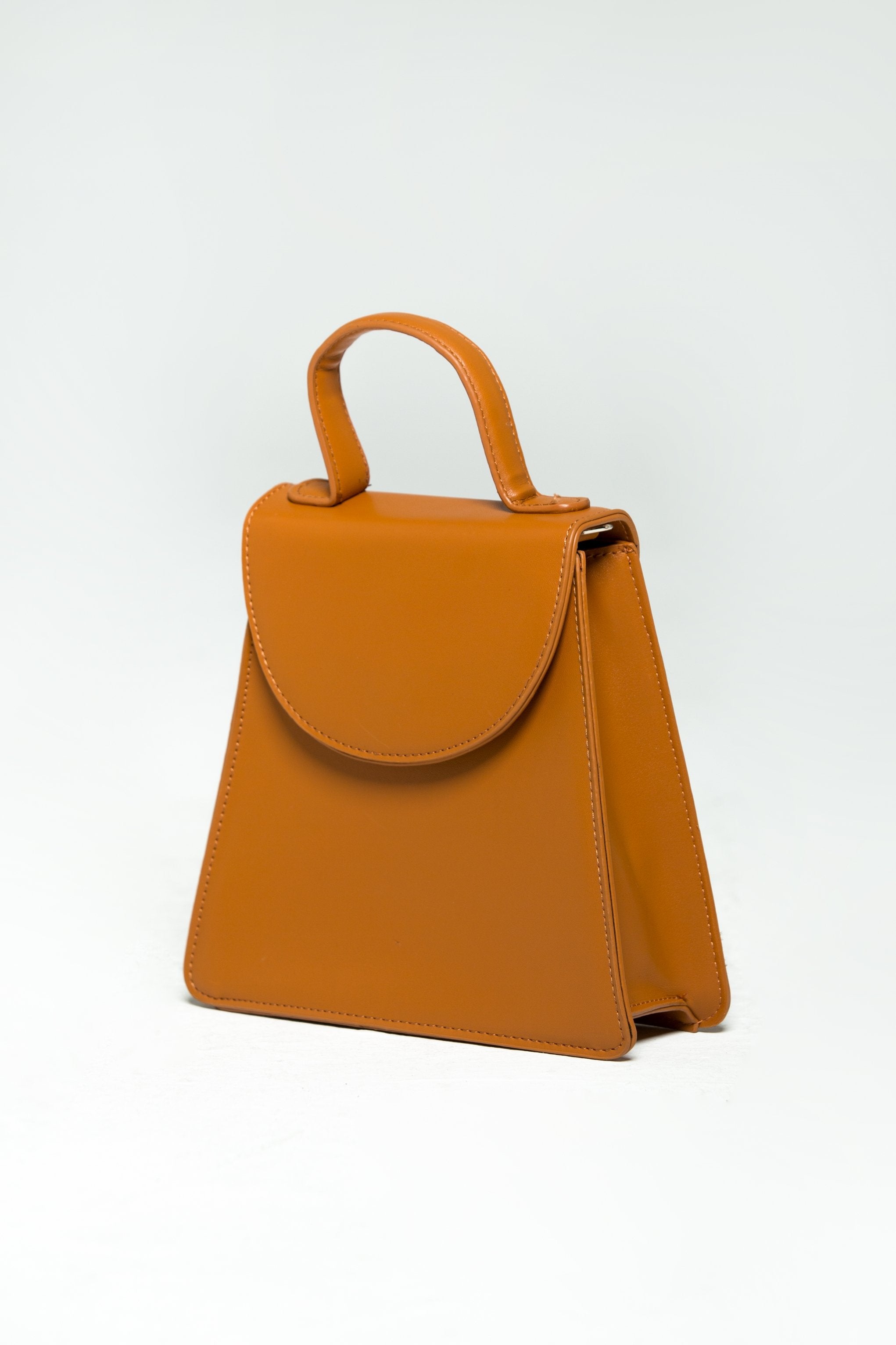 Brown Front Flap Saddle Handbag - ownthelooks-Development