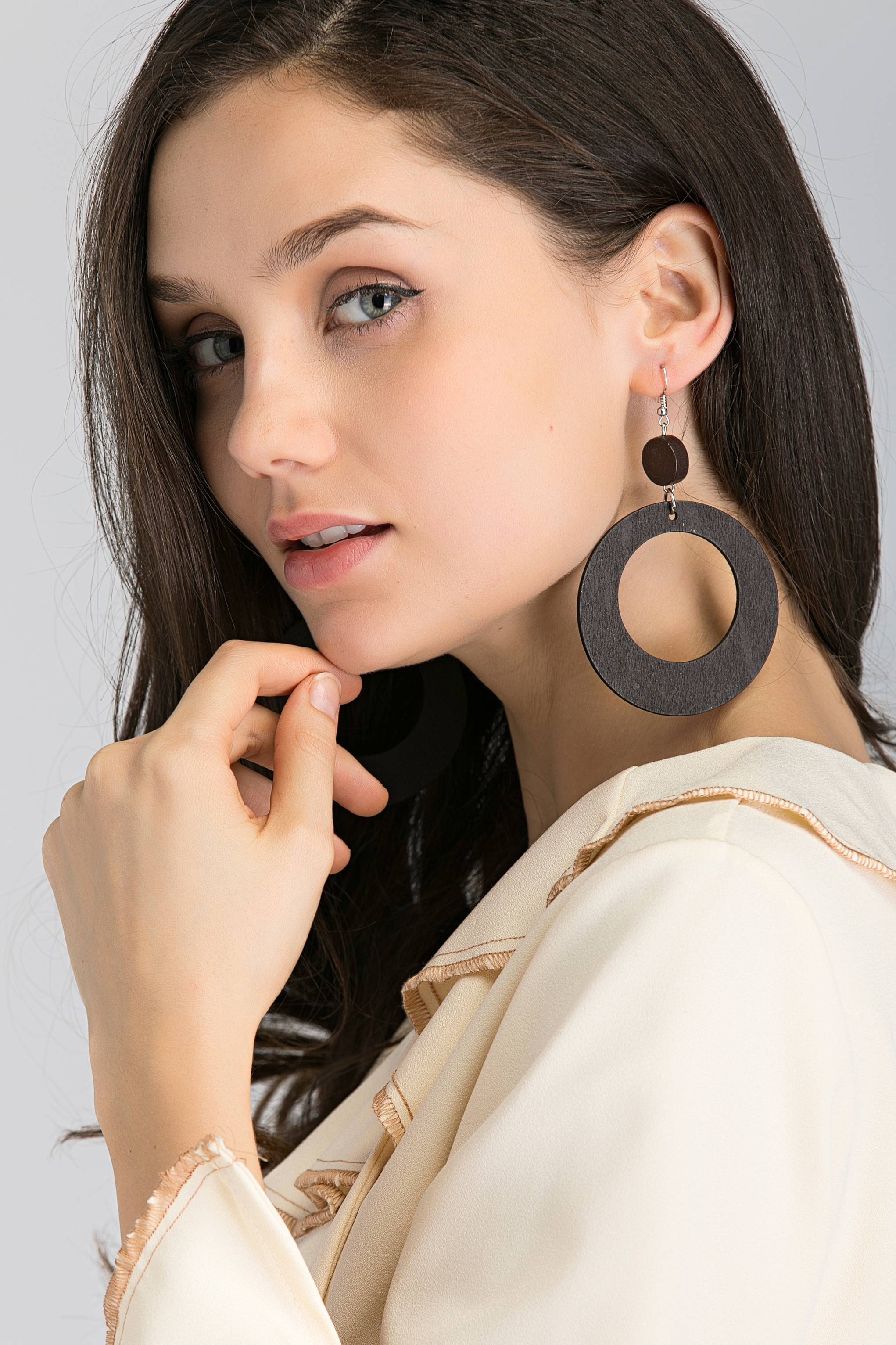 Brown O Cut out  Drop Earrings - ownthelooks-Development