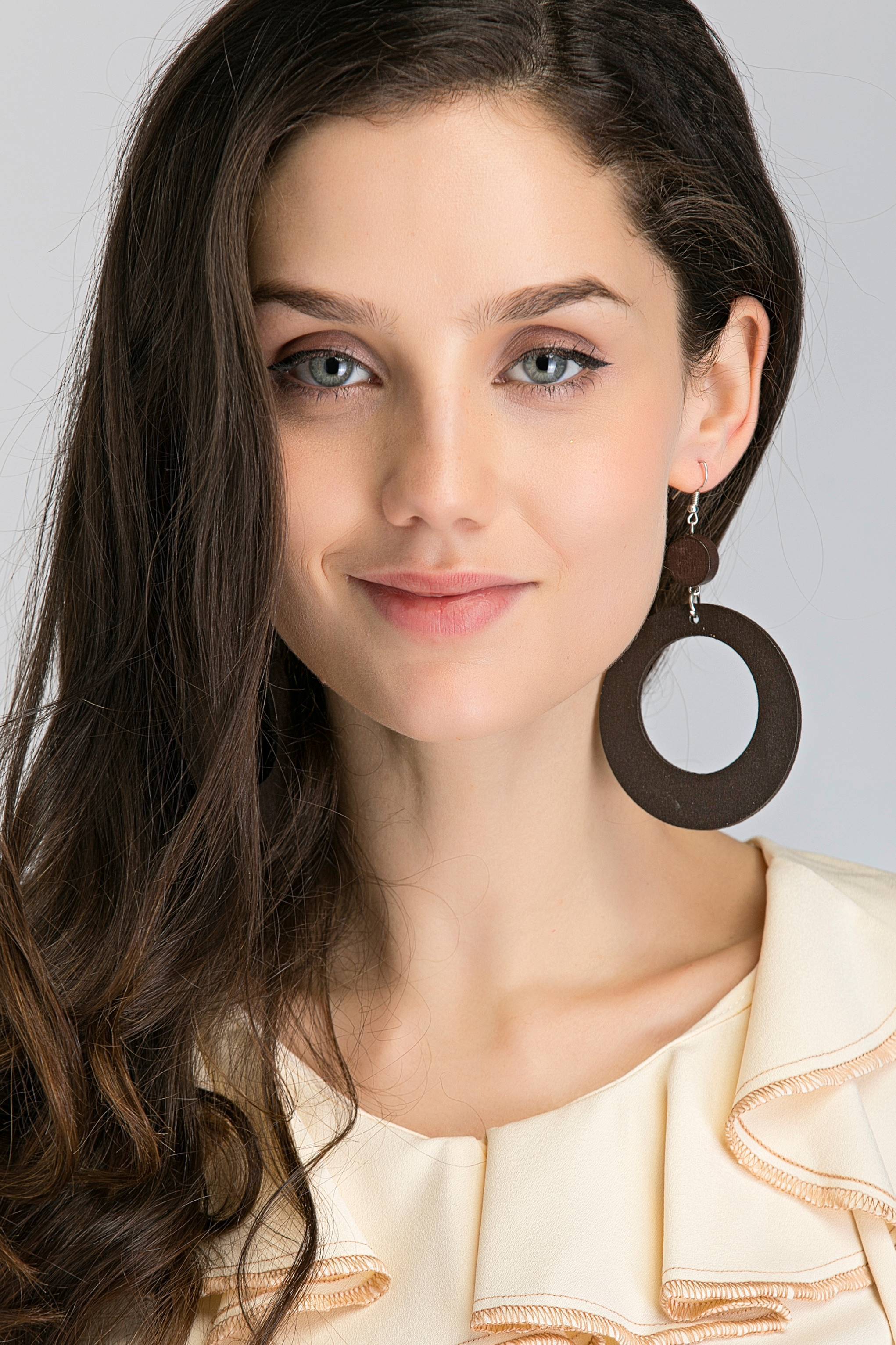 Brown O Cut out  Drop Earrings - ownthelooks-Development