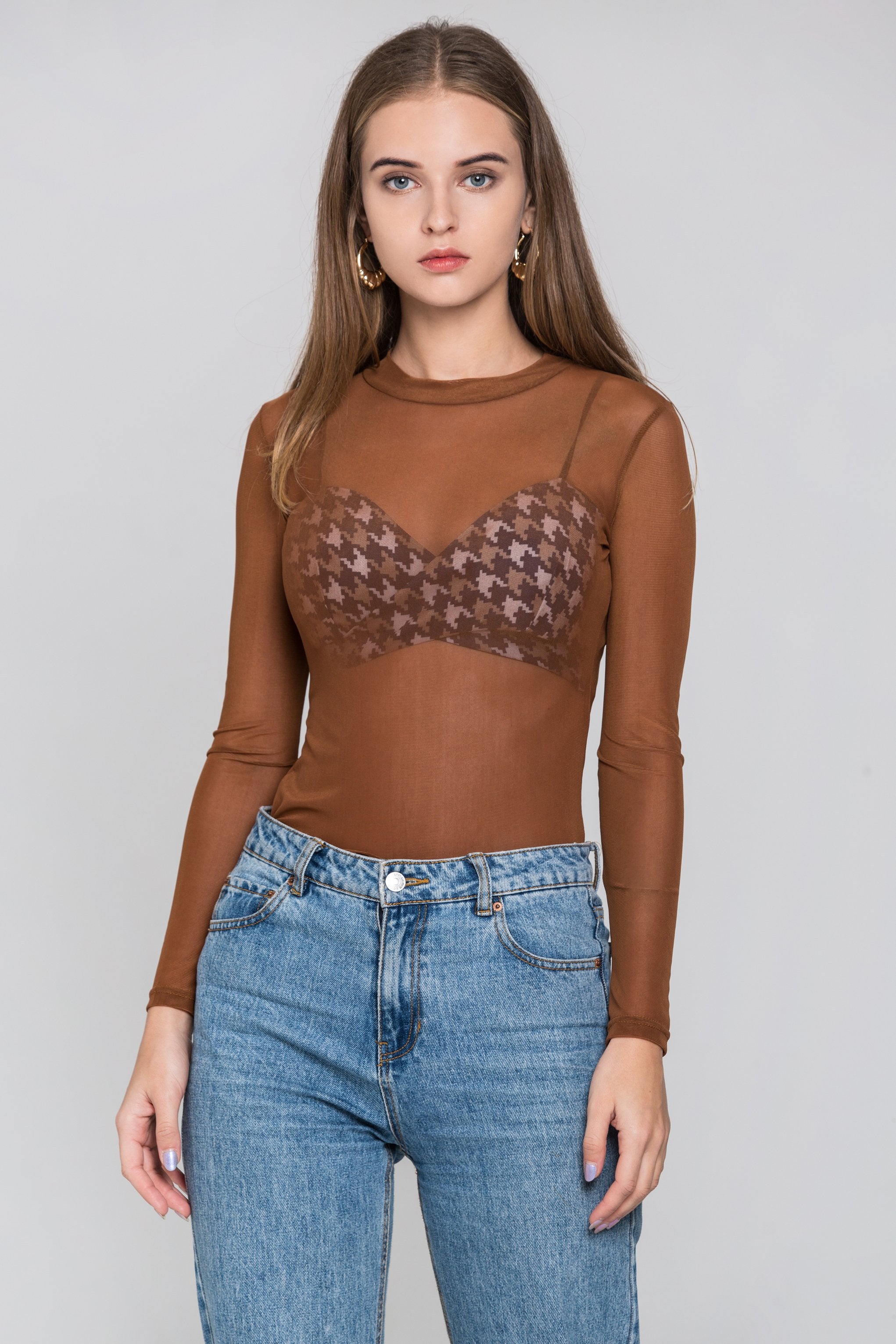 Brom Long Sleeves Sheer Top - ownthelooks-Development