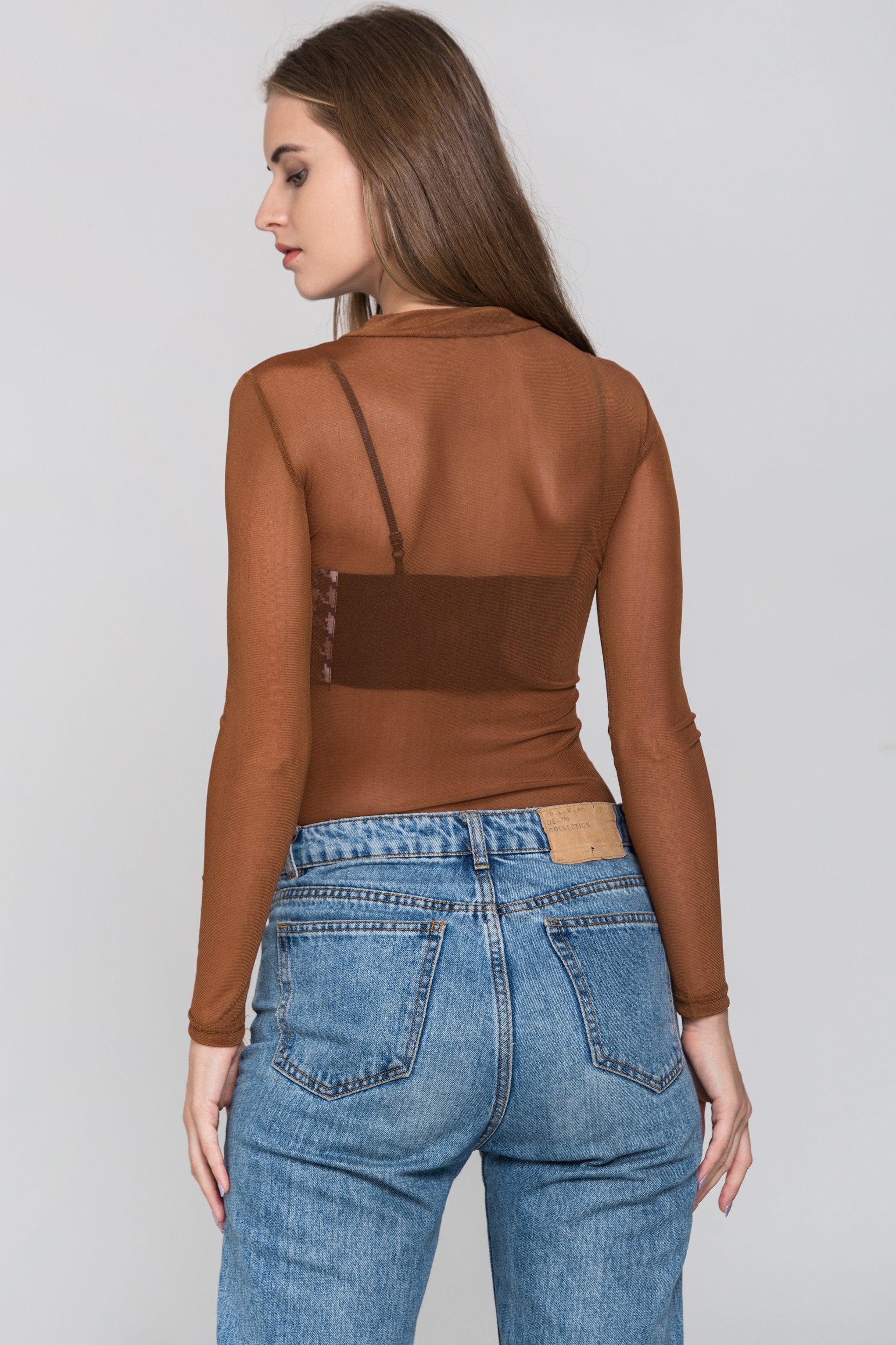 Brom Long Sleeves Sheer Top - ownthelooks-Development