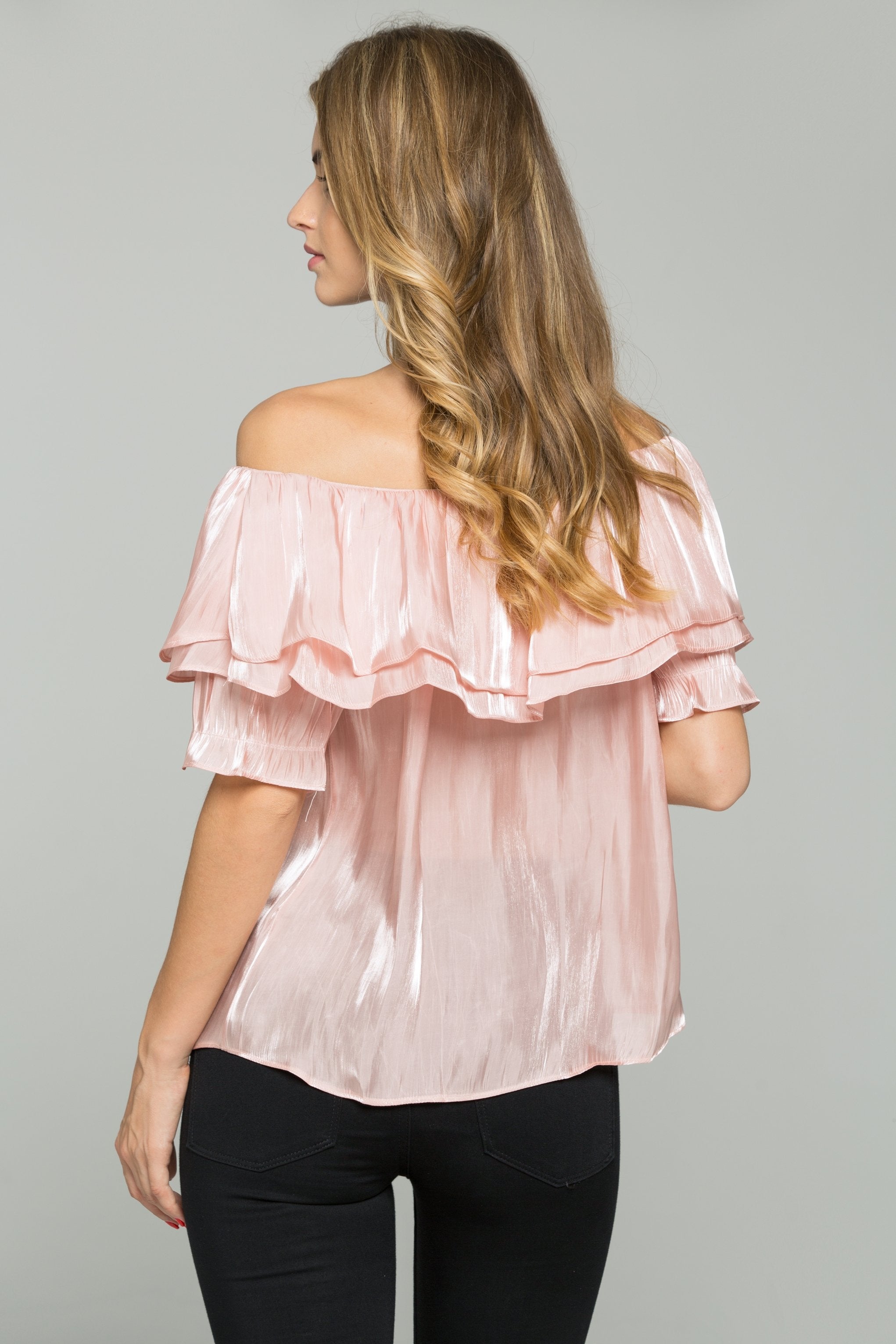 Carnation Off the Shoulder Flounce Top - ownthelooks-Development