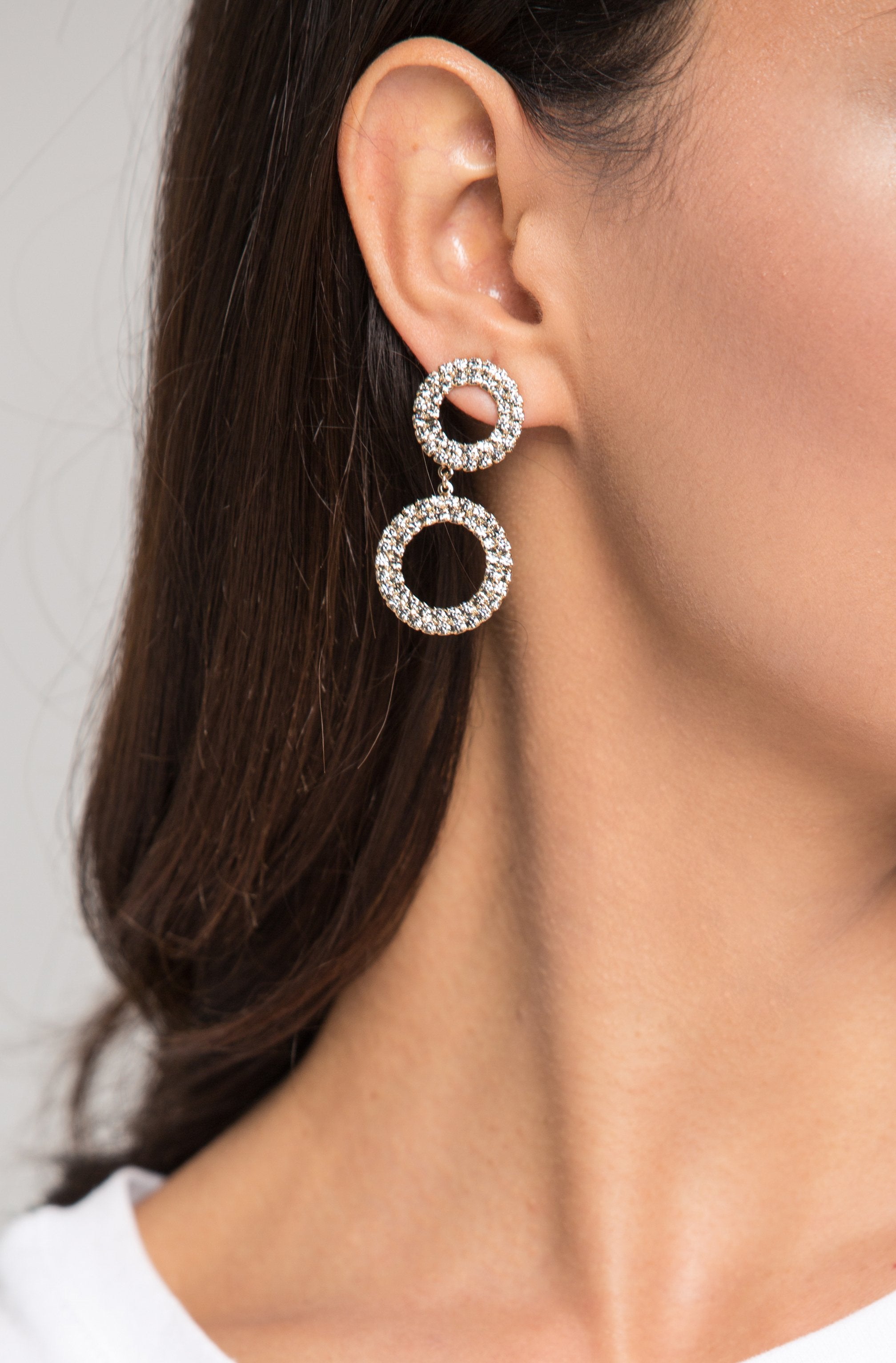 Circle Studded Drop Earrings - ownthelooks-Development