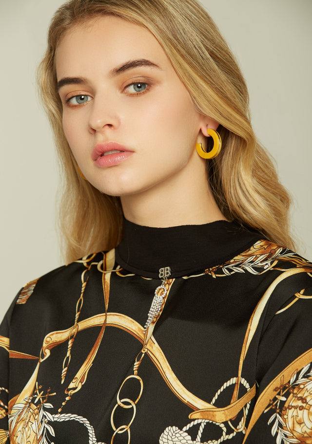 Citrine Resin Hoop Earrings - ownthelooks-Development