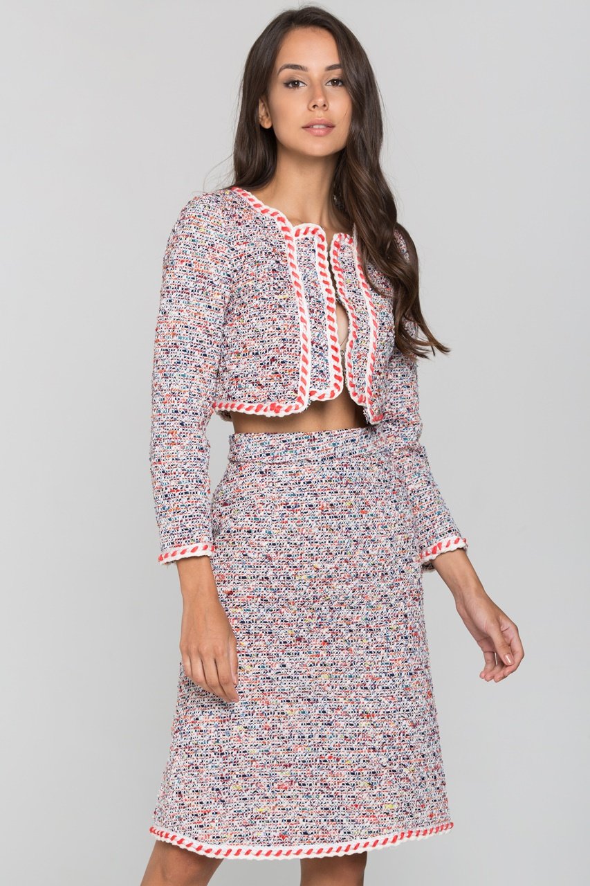 Confetti Tweed Blazer and Skirt Set - ownthelooks-Development