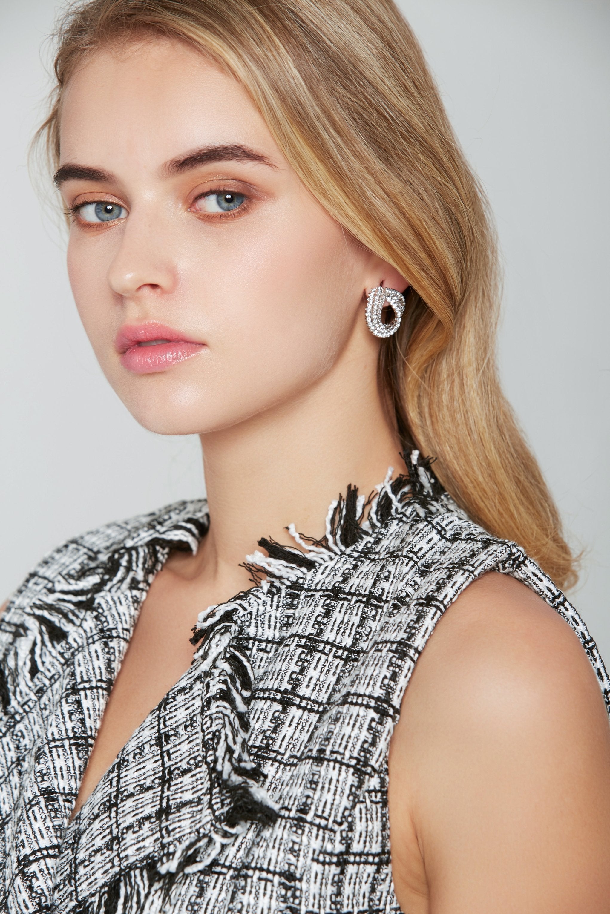 Double Teardrop Embellished Stud Earrings - ownthelooks-Development