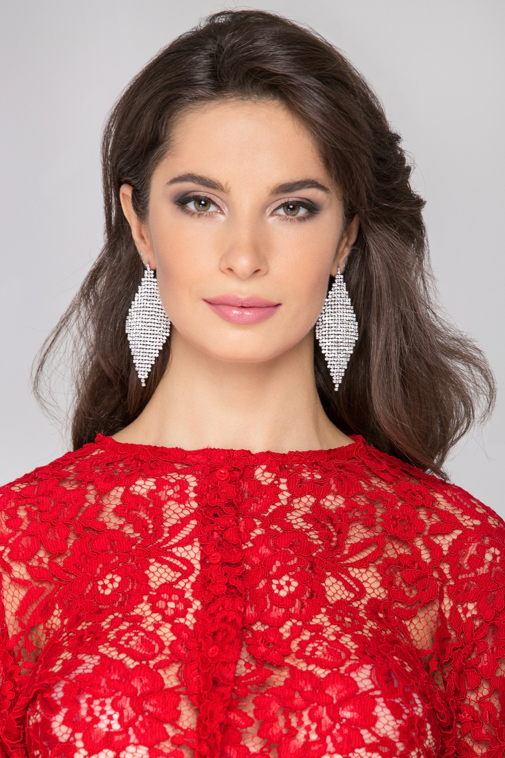 Drape Diamond Mesh Earrings - ownthelooks-Development