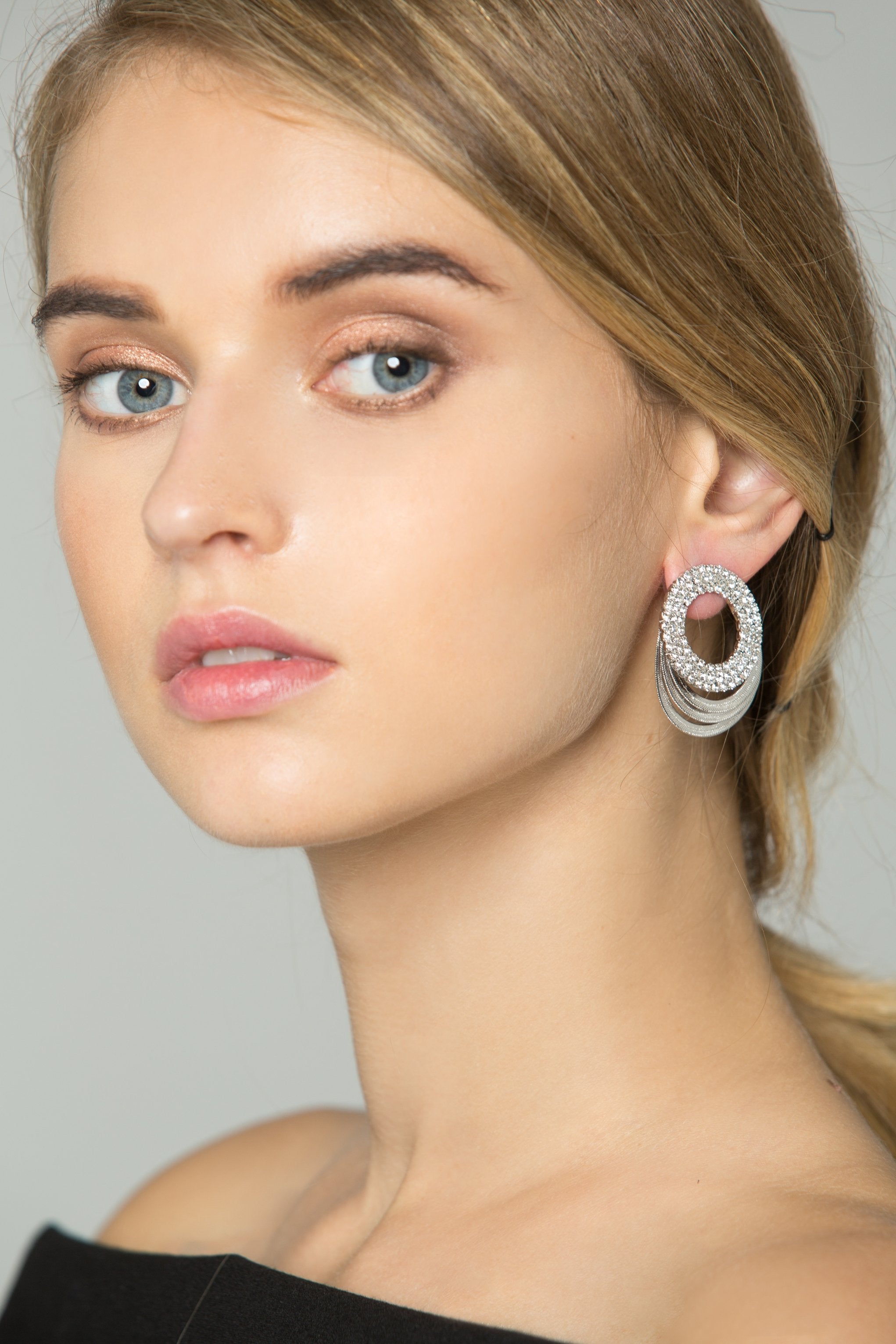 Embellished Round-plates Stud Earrings - ownthelooks-Development