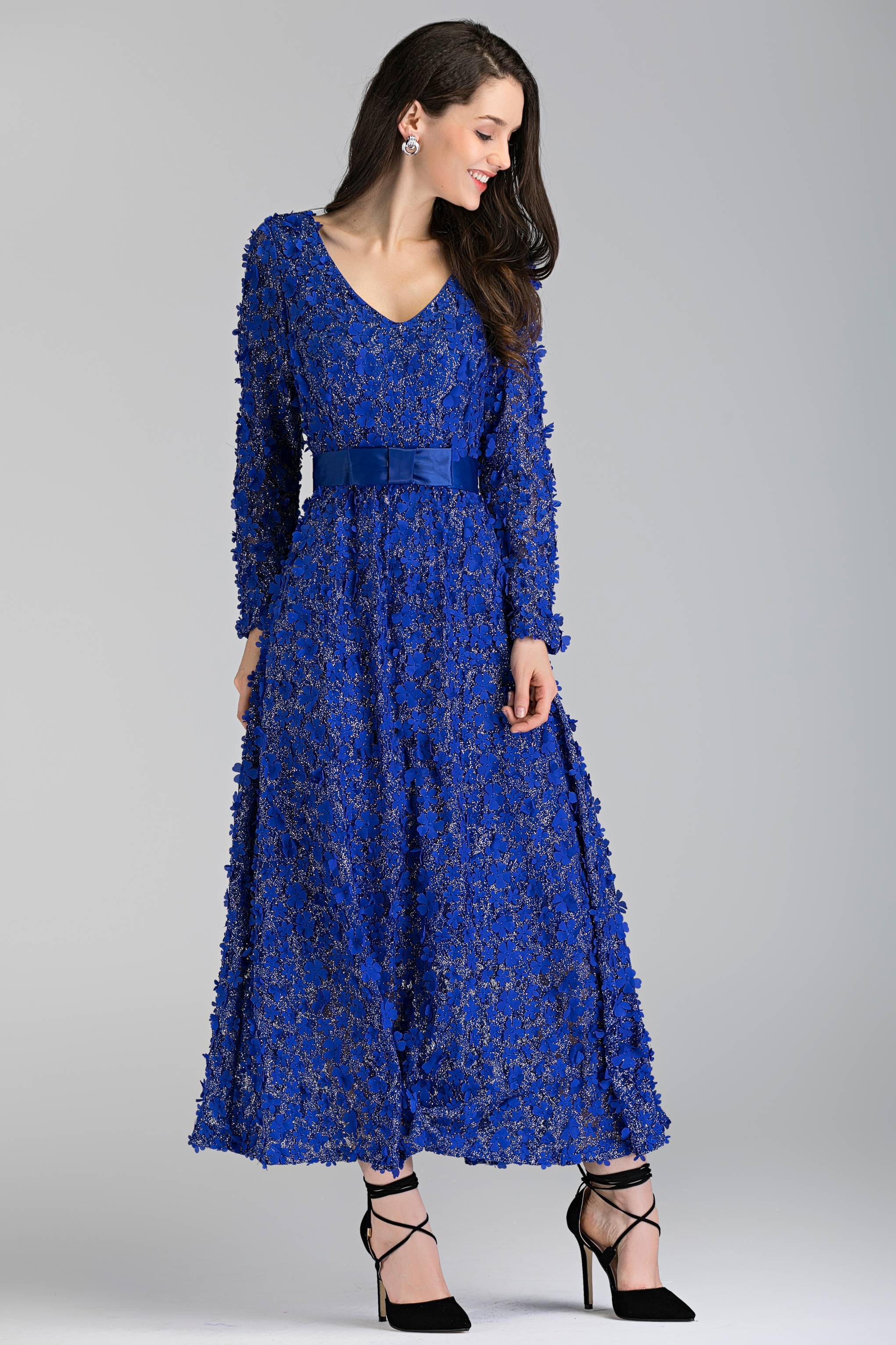 Fiore Blu Notte Maxi Dress - ownthelooks-Development