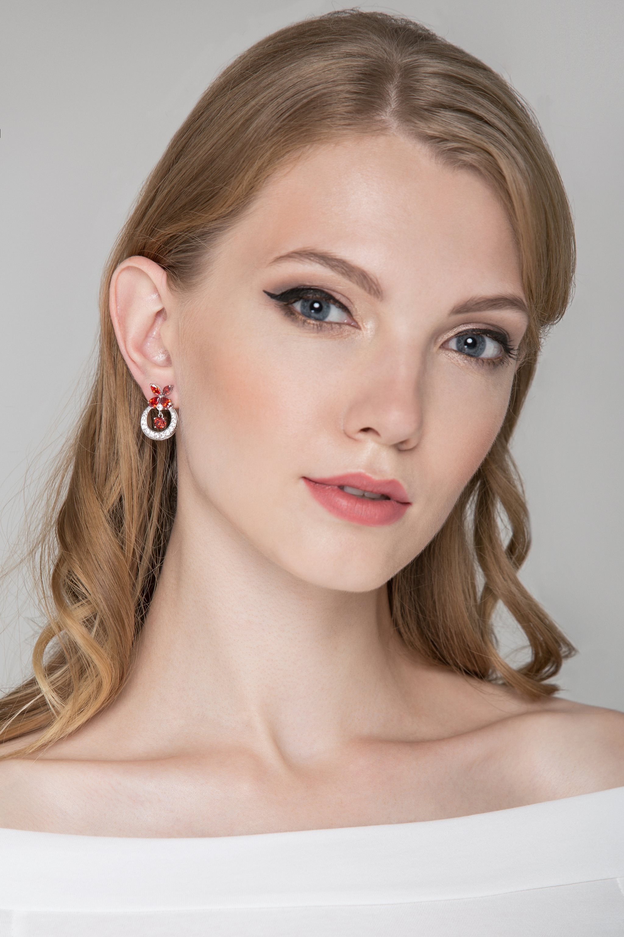 Garnet Moon Butterfly Earrings - ownthelooks-Development