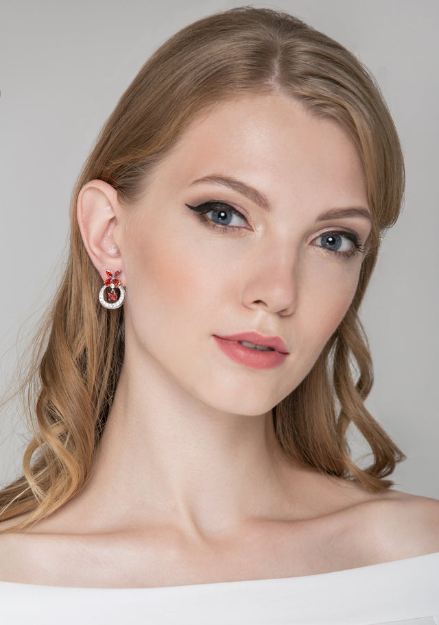 Garnet Moon Butterfly Earrings - ownthelooks-Development