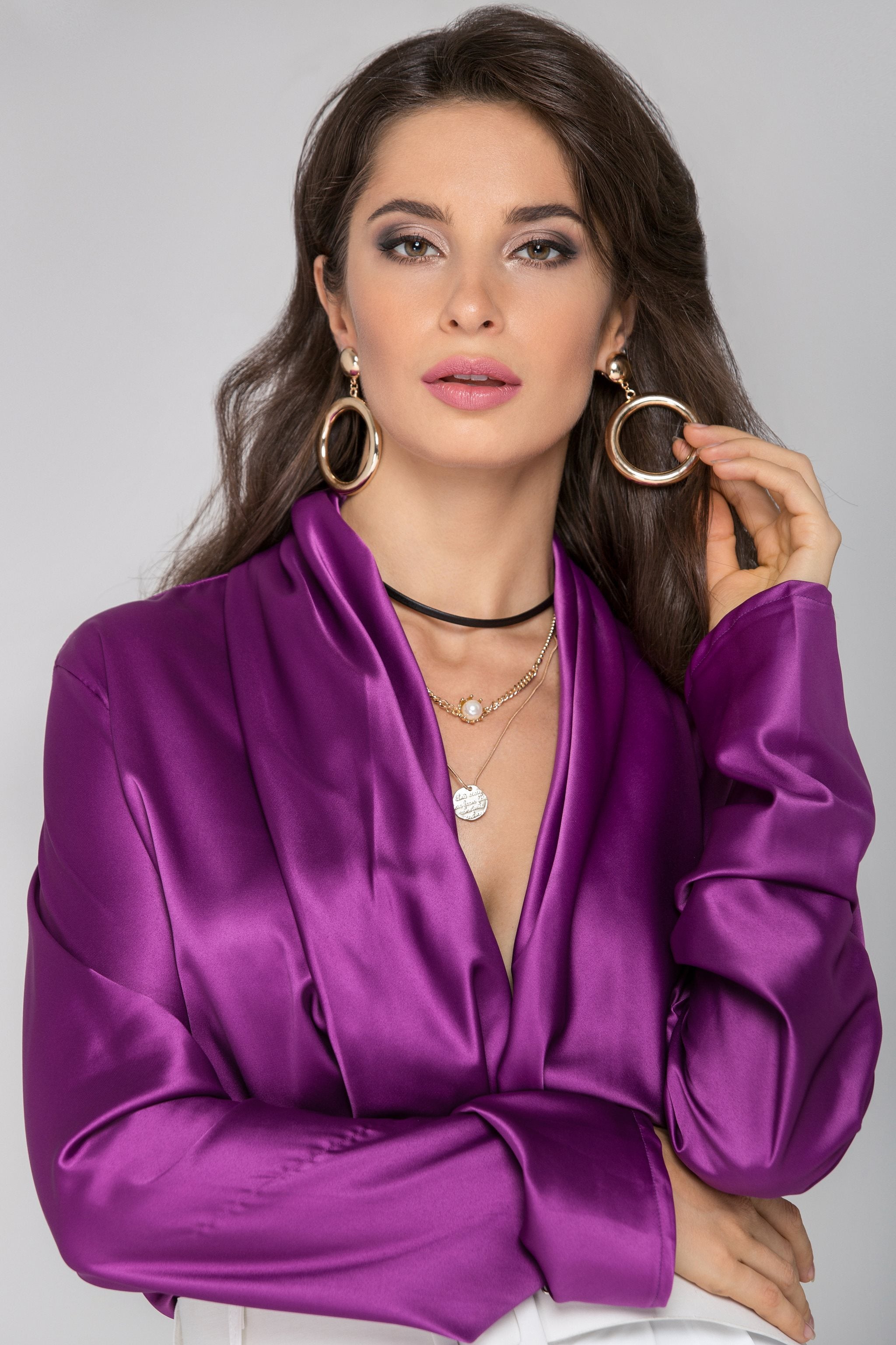 Gold Button Hoop Earrings - ownthelooks-Development