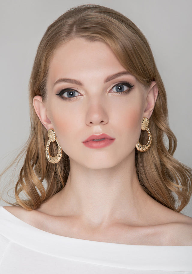 Gold Croissant Earrings - ownthelooks-Development