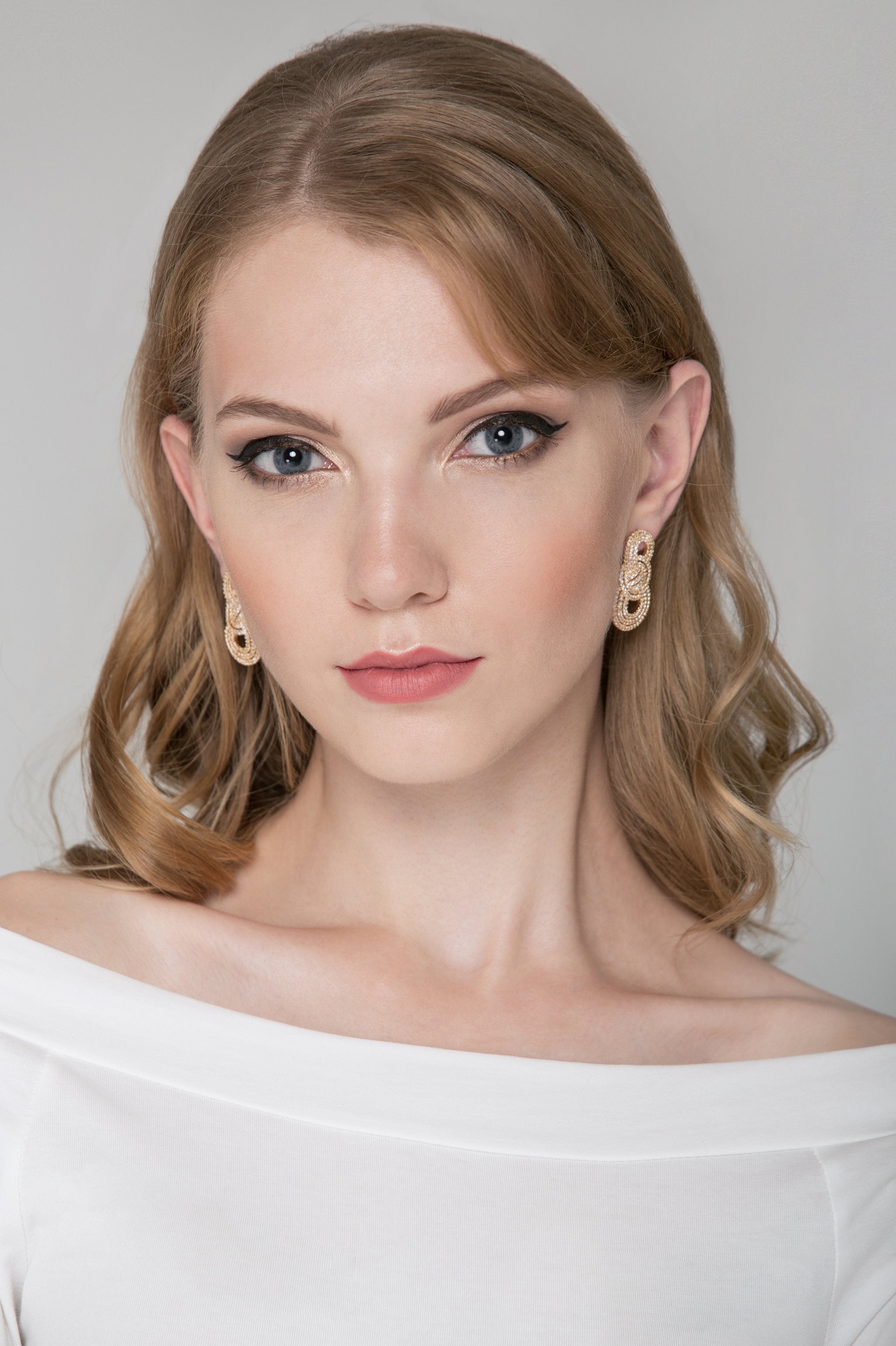 Gold Infinity Loop Diamond Earrings - ownthelooks-Development