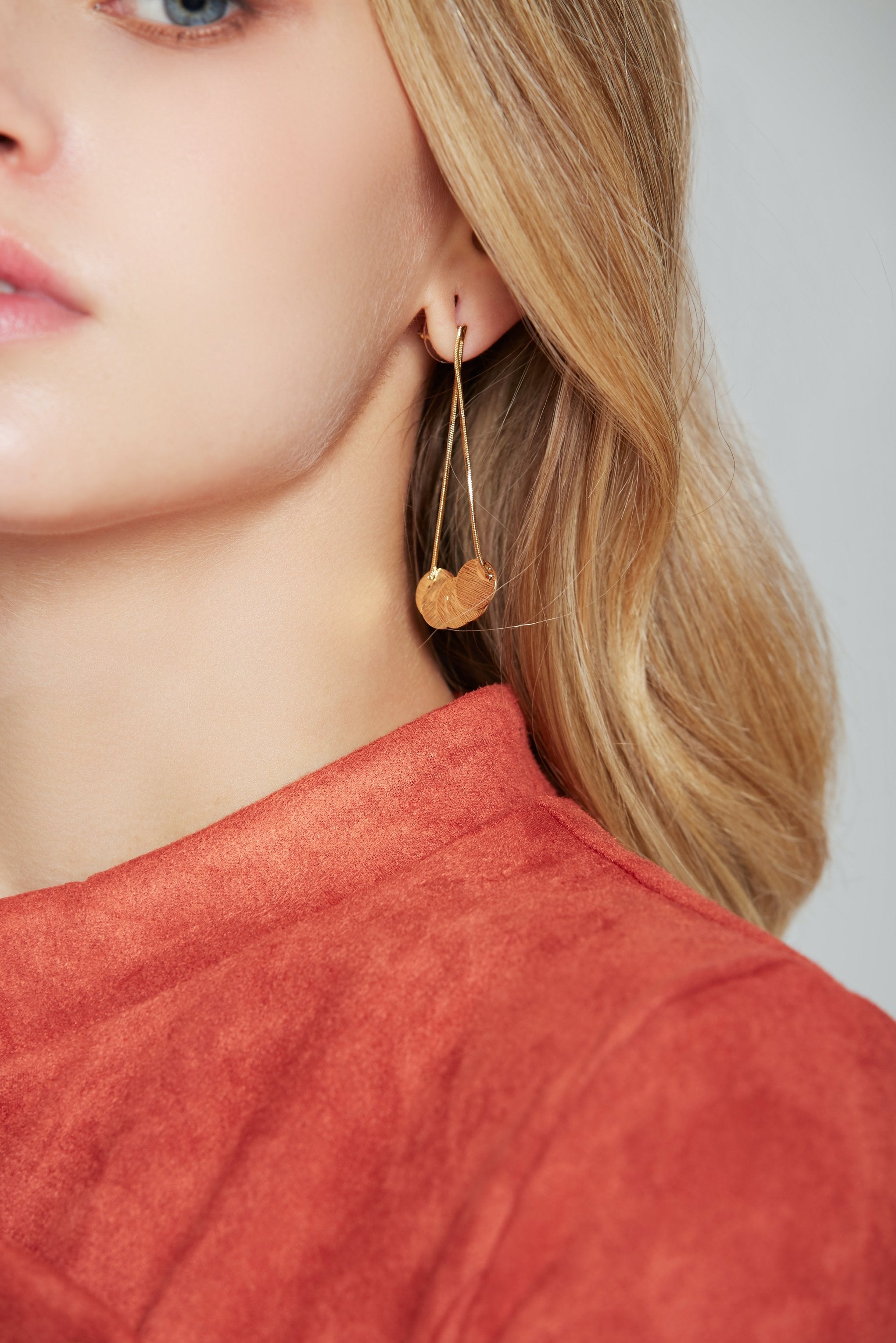 Gold and Mini Round Plates Tassel Earrings - ownthelooks-Development