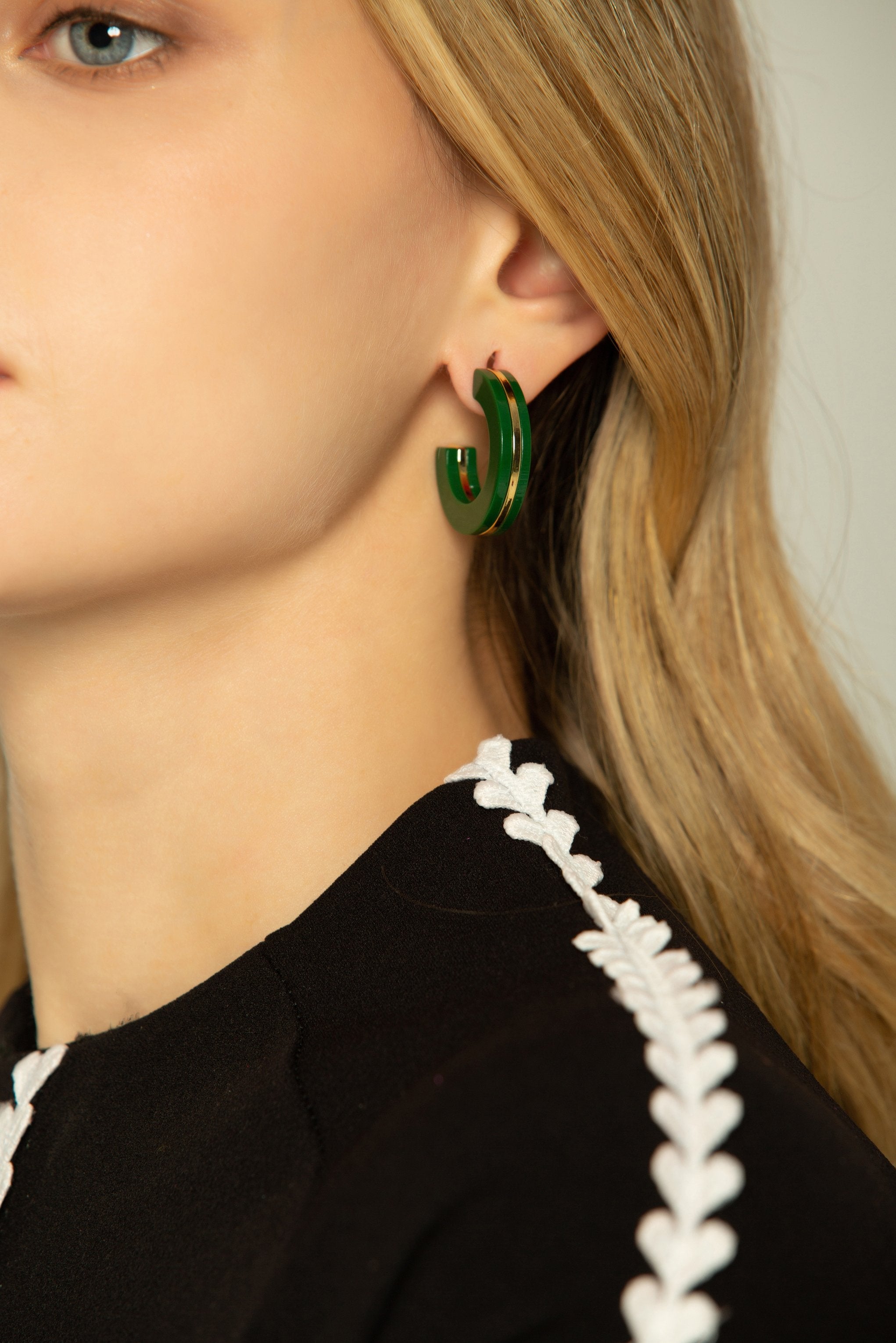 Jade Resin Hoop Earrings - ownthelooks-Development