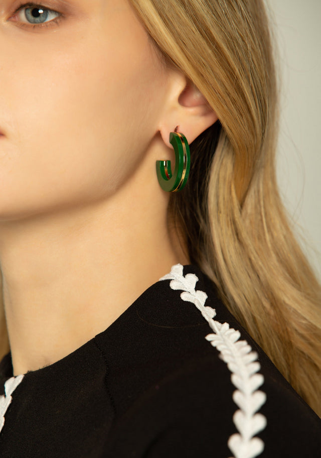 Jade Resin Hoop Earrings - ownthelooks-Development