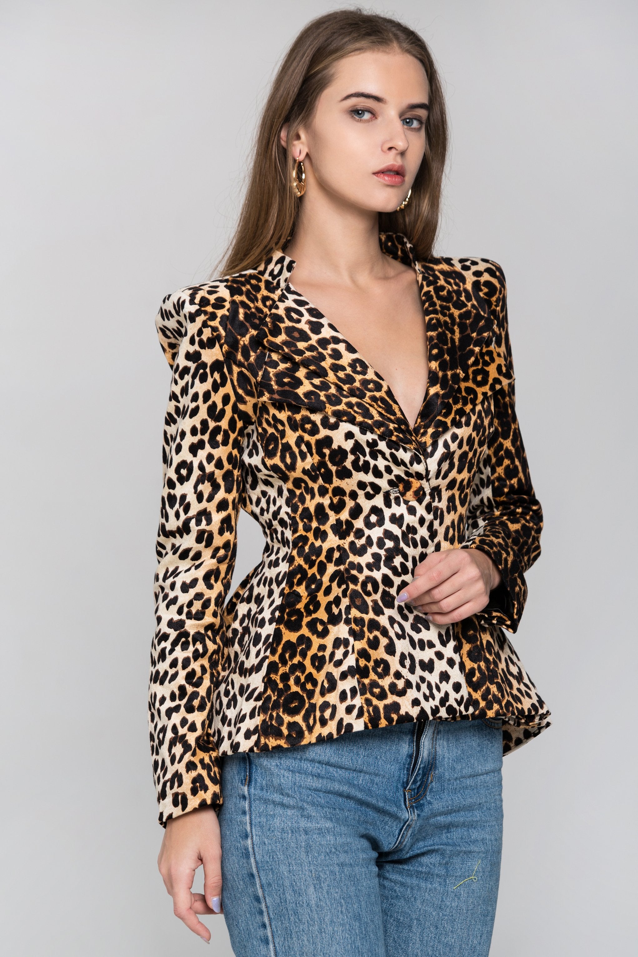 Leopard Print Blazer - ownthelooks-Development
