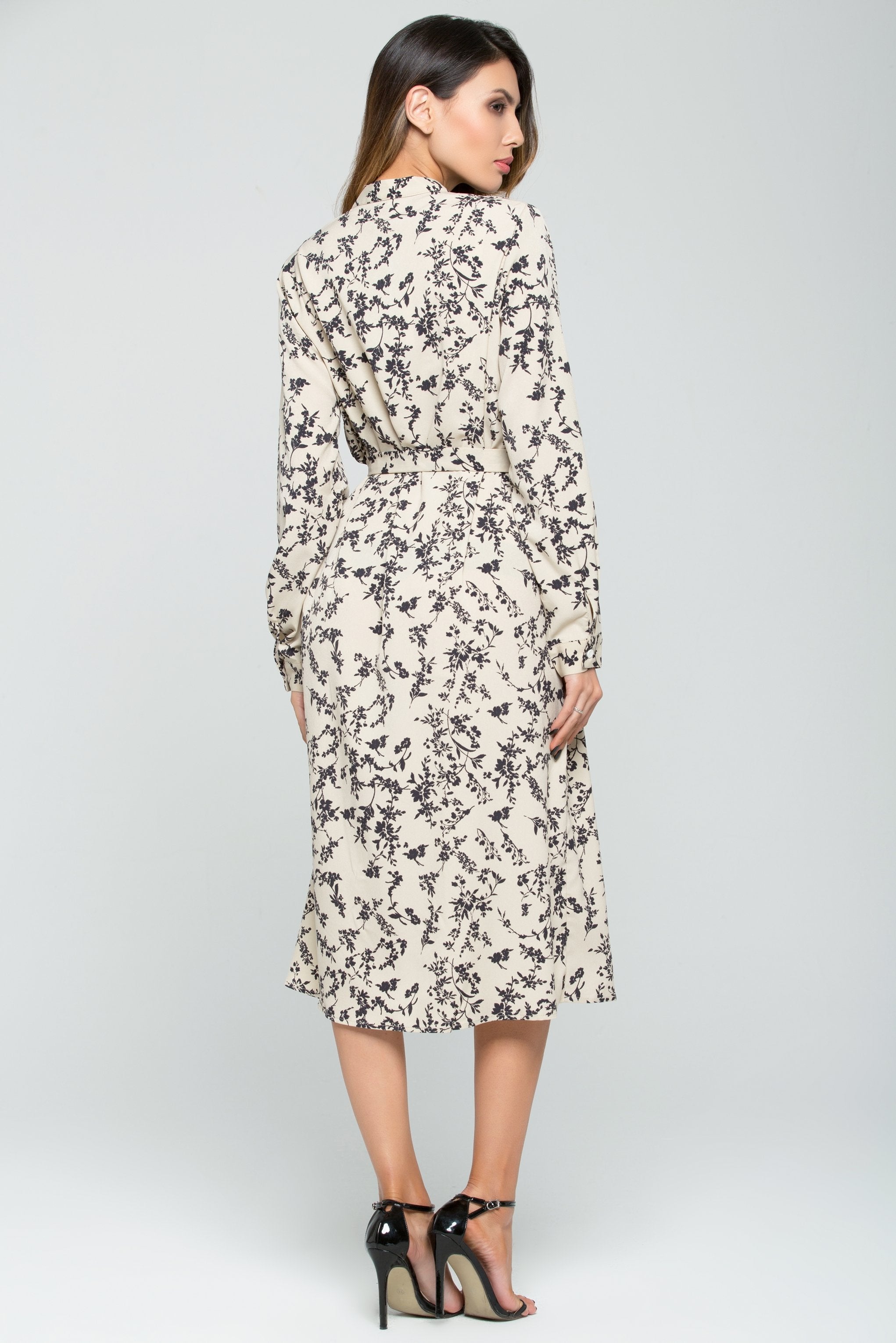 Light Beech and Black Forest Button-up Maxi Dress - ownthelooks-Development