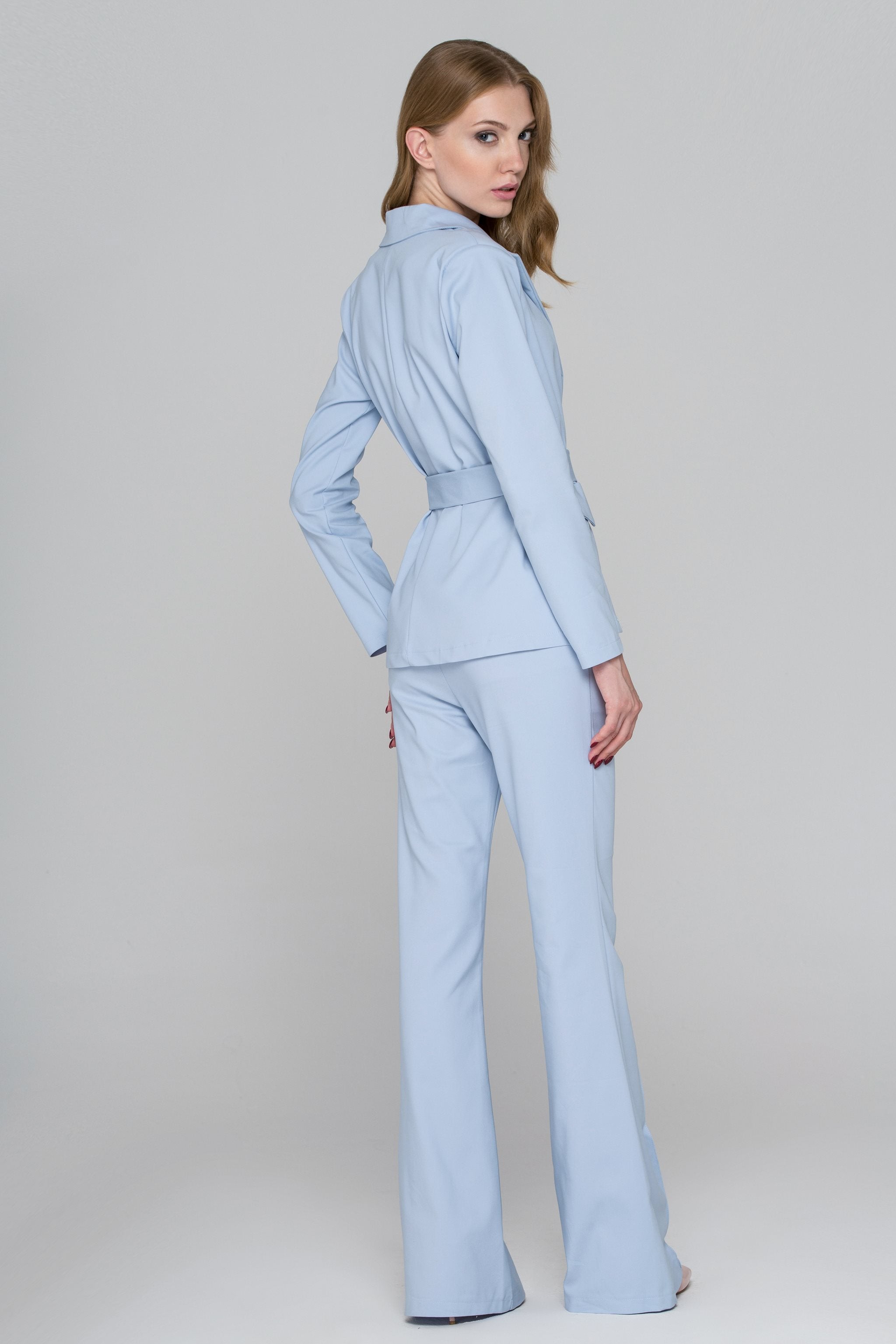Light Blue Flared Pantsuit - ownthelooks-Development