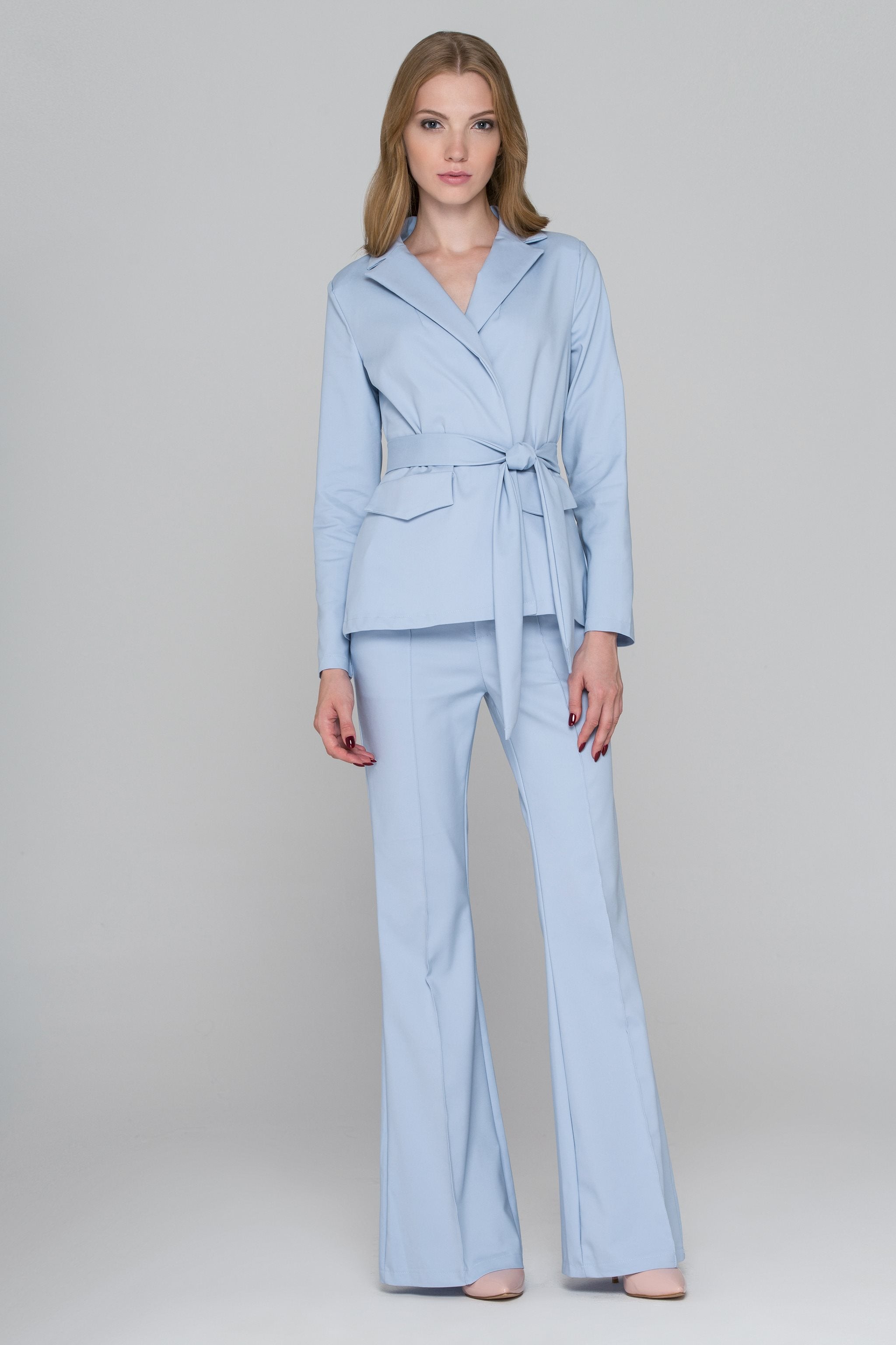 Light Blue Flared Pantsuit - ownthelooks-Development