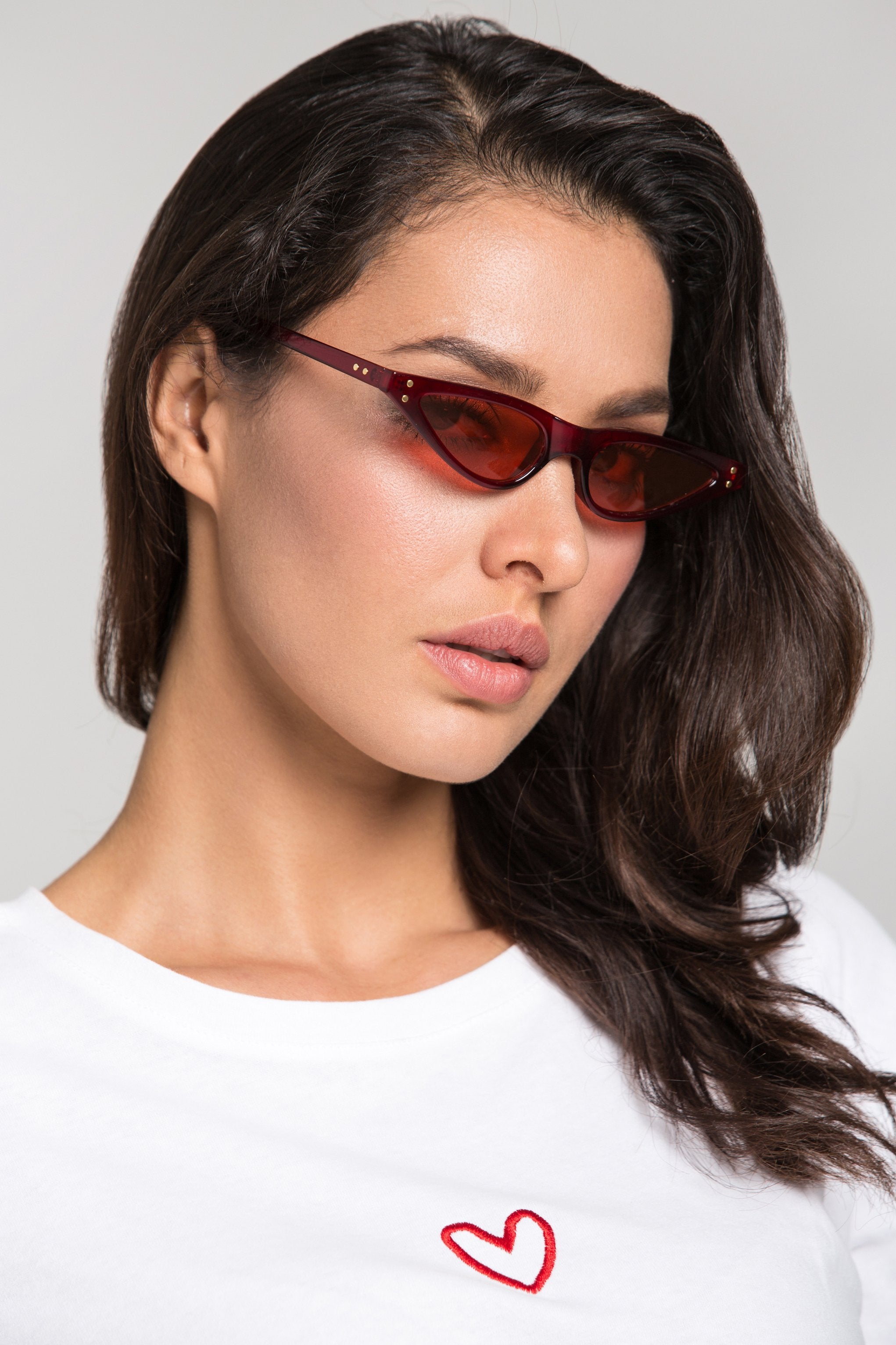 Maroon Super Slim Vintage Sunglasses - ownthelooks-Development